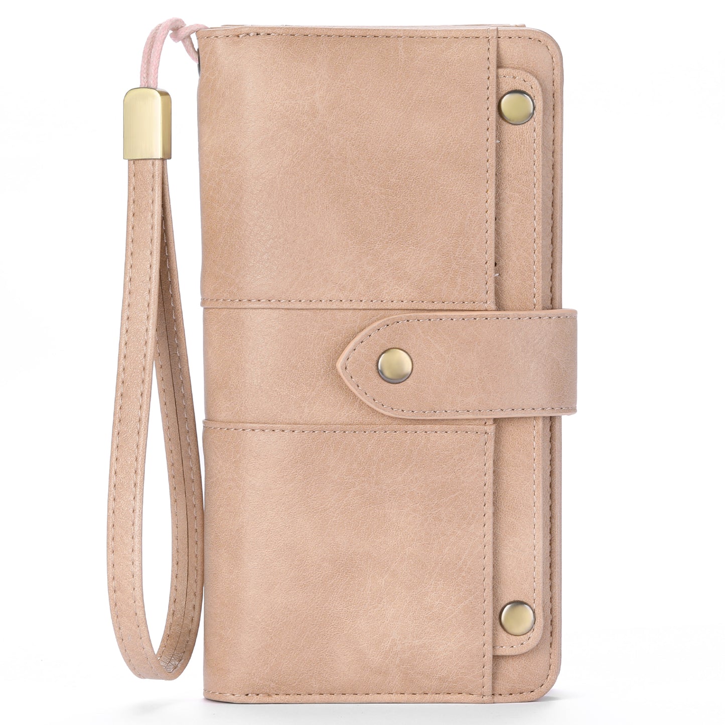FALAN MULE Women Genuine Leather Wallet Large Capacity Bifold RFID Blocking Card Holder with Zipper Coin Pocket
