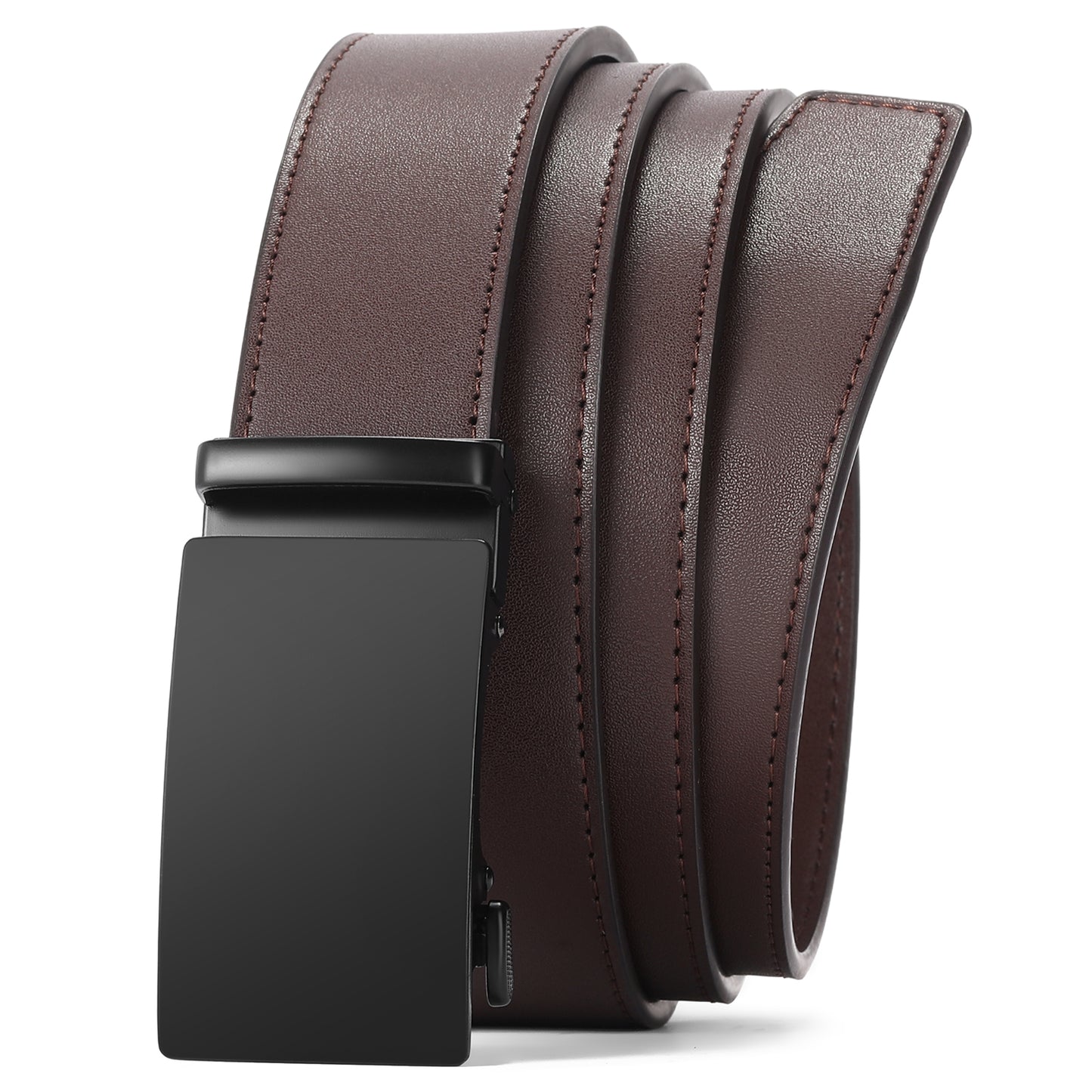 FALAN MULE Mens Belt Leather Ratchet Belt For Men Casual with Adjustable Buckle, Trim to Fit,Elegant Gift Box