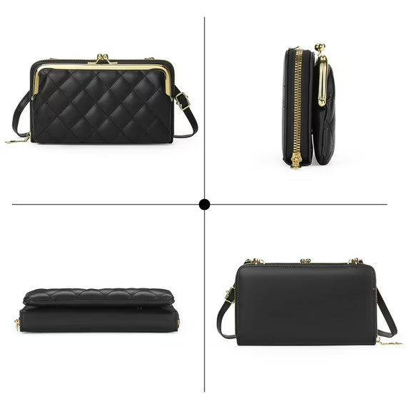 FALAN MULE Crossbody Bags for Women Cell Phone Wallet Purses Trendy Vegan Leather Handbags with Adjustable Shoulder Strap