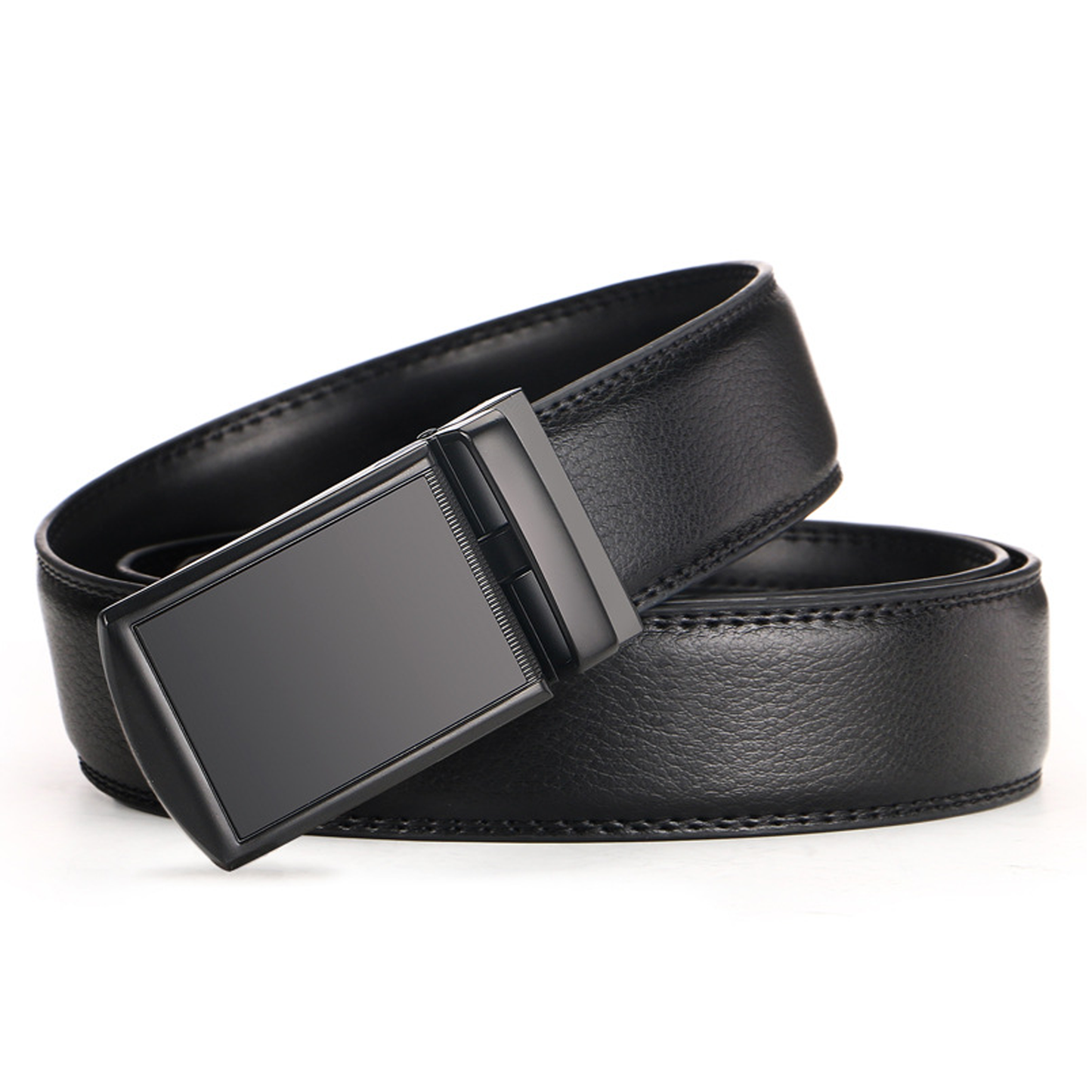 Falan Mule Men Genuine Leather Ratchet Belt with Automatic Click Buckle,Dress Belt for Men with Gift Box