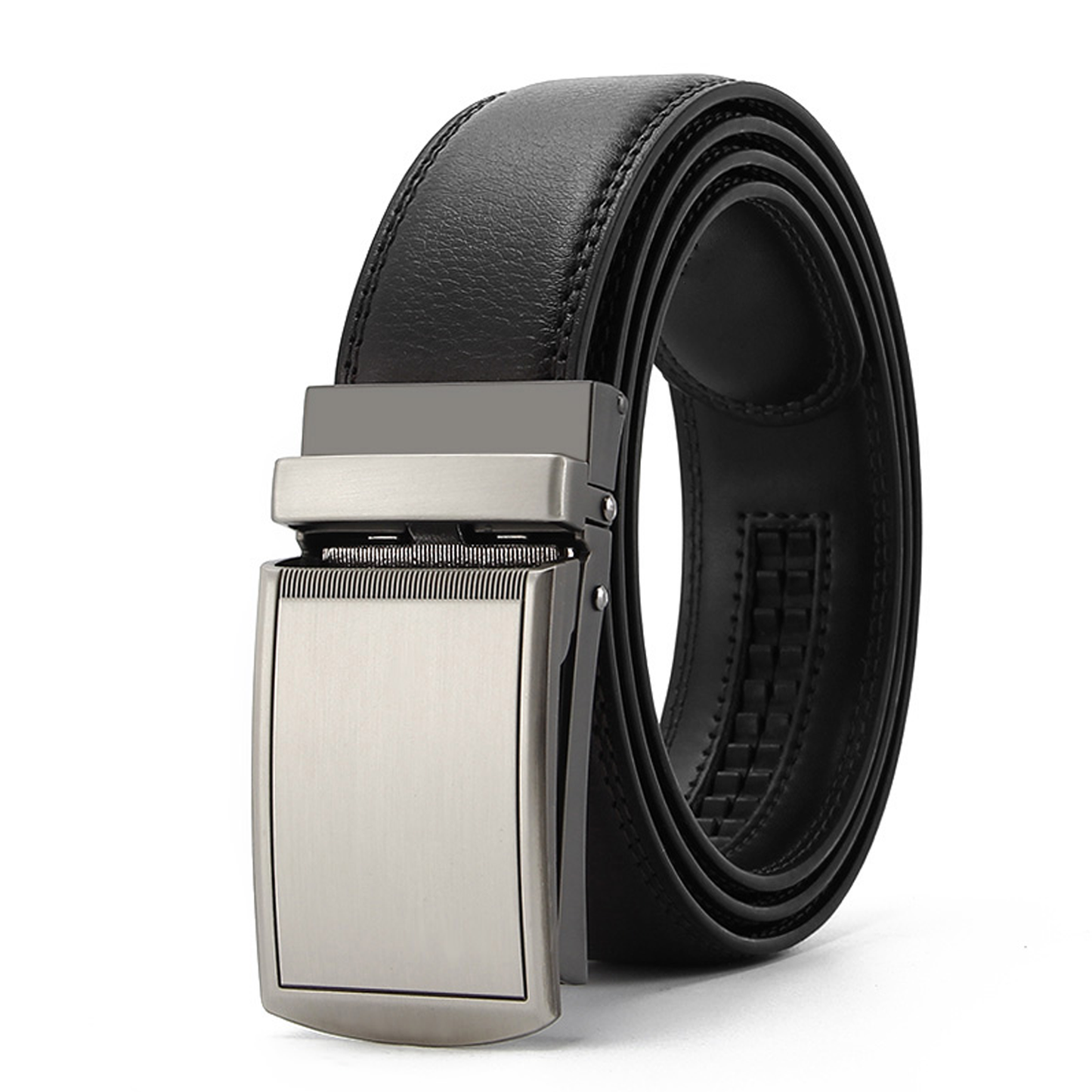 Falan Mule Men Genuine Leather Ratchet Belt with Automatic Click Buckle,Dress Belt for Men with Gift Box