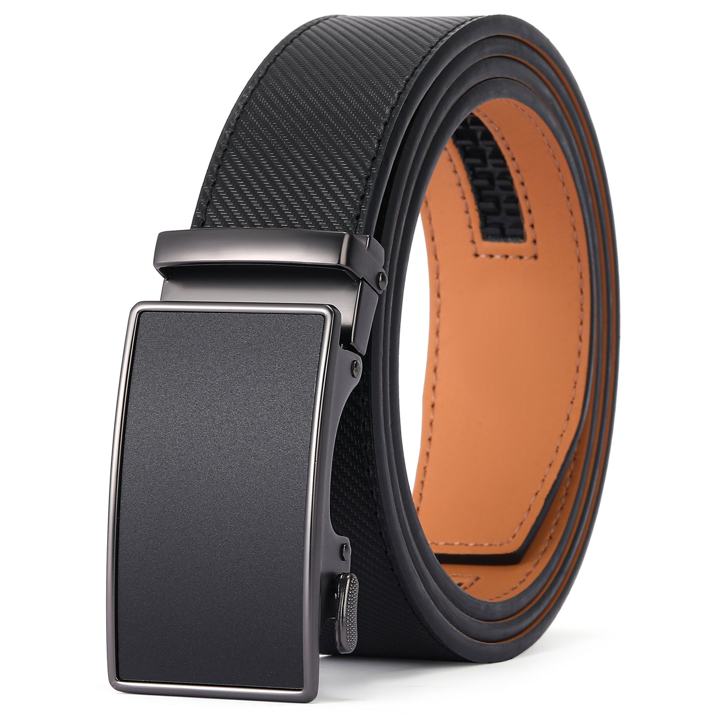 FALAN MULE Mens Belt,Slide Leather Ratchet Belt for Mens Dress Casual,Size Adjustable