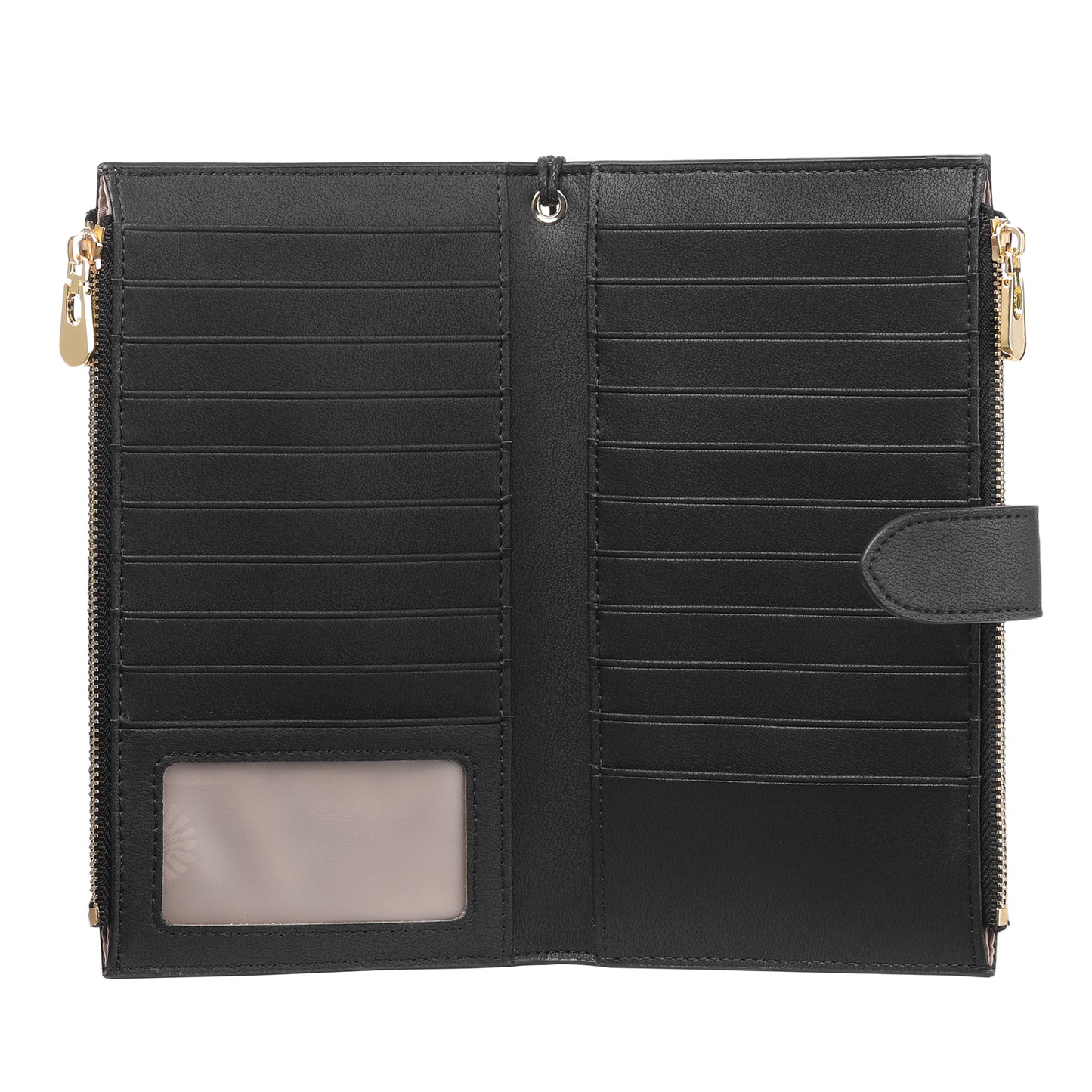 FALAN MULE Wallet Women Multi Card Slim Leather RFID Blocking Credit Card Holder Wallet Purse with Zipper Pocket