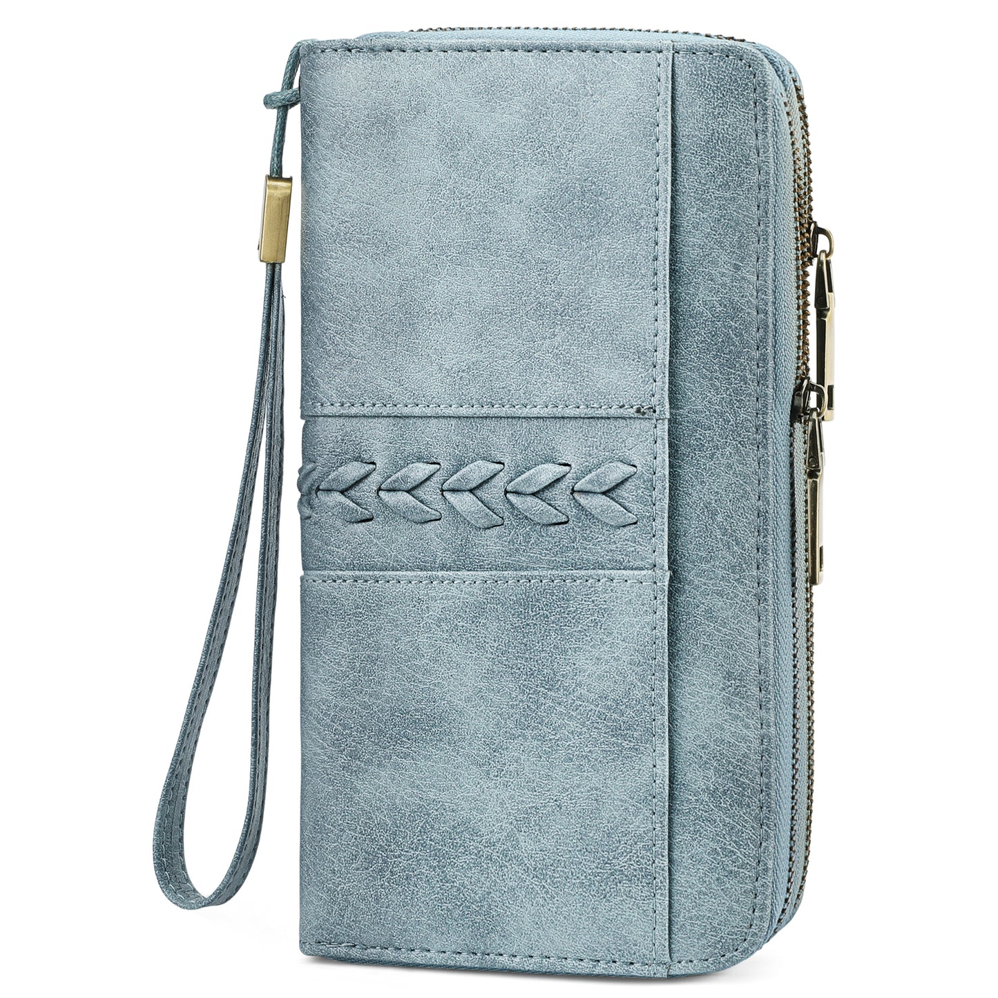 FALAN MULE Wallet for Women RFID Blocking Leather Large Capacity Zip Around Ladies Card Holdr Phone Purse Wristlet