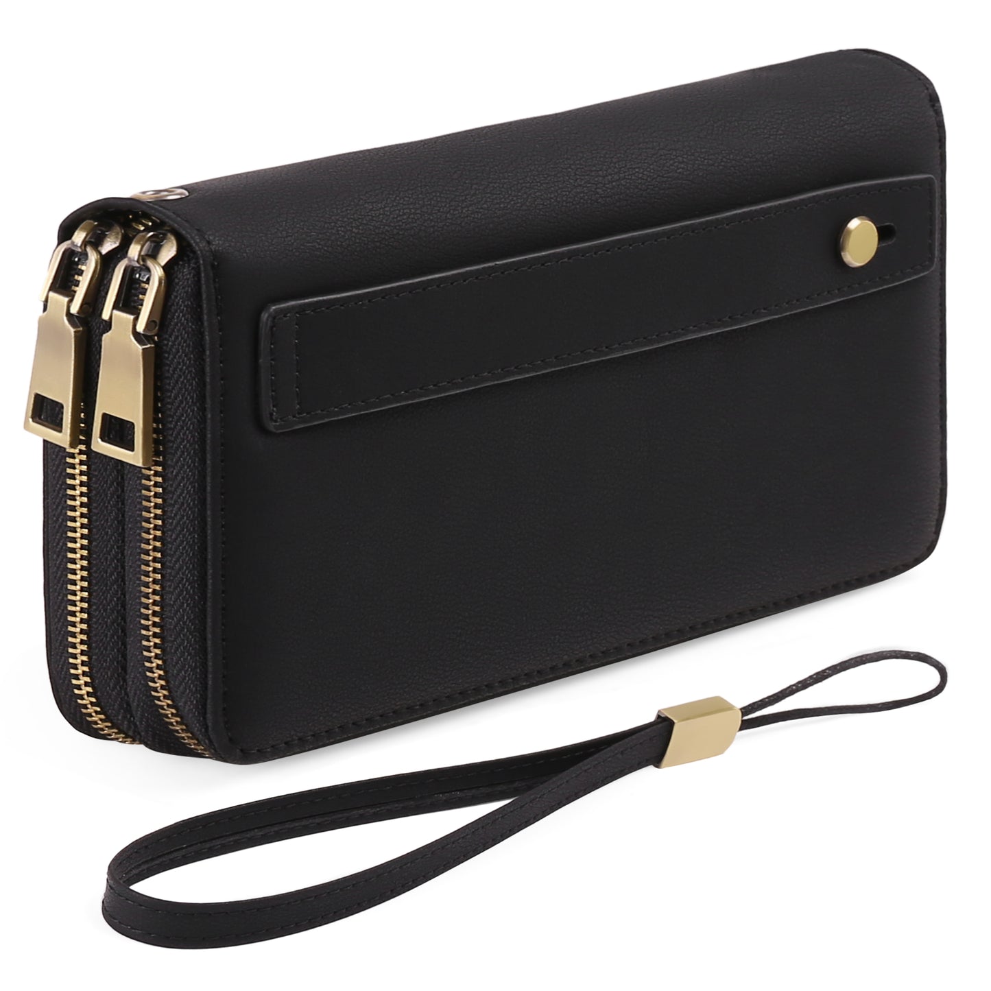FALAN MULE Wallet for Women Clutch RFID Blocking Wristlet Leather Purse Large Capacity Credit Card Holder with Grip Hand Strap