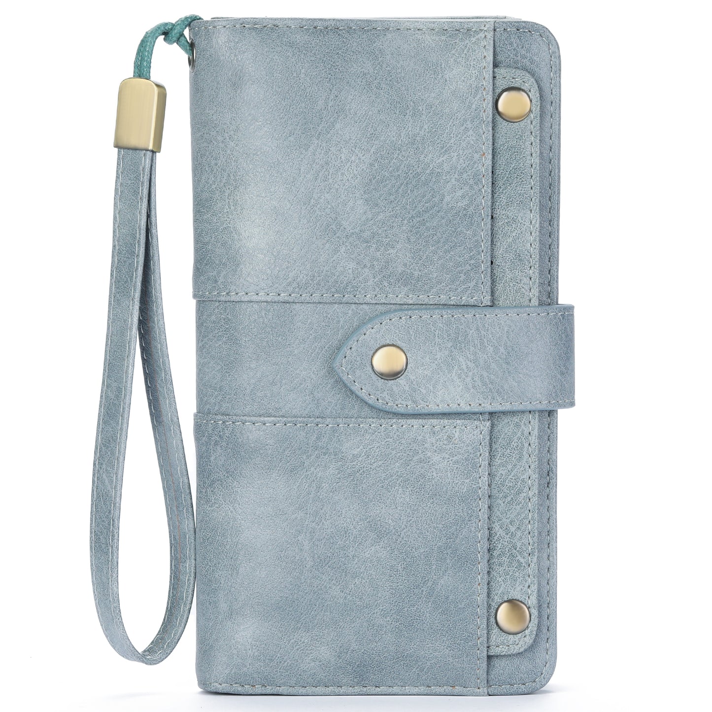 FALAN MULE Women Genuine Leather Wallet Large Capacity Bifold RFID Blocking Card Holder with Zipper Coin Pocket