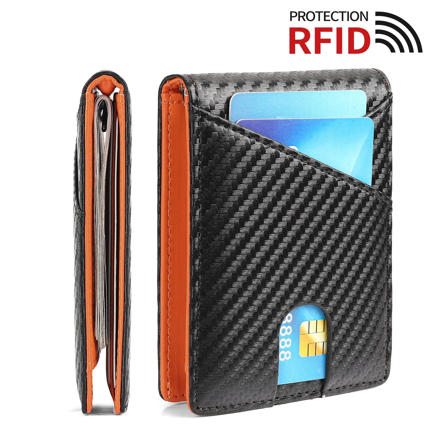 FALAN MULE Wallet for Men Bifold RFID Blocking Front Pockets Wallet Credit Card Holder Minimalist Leather Money Clip Mens Wallet with 12 card Slots