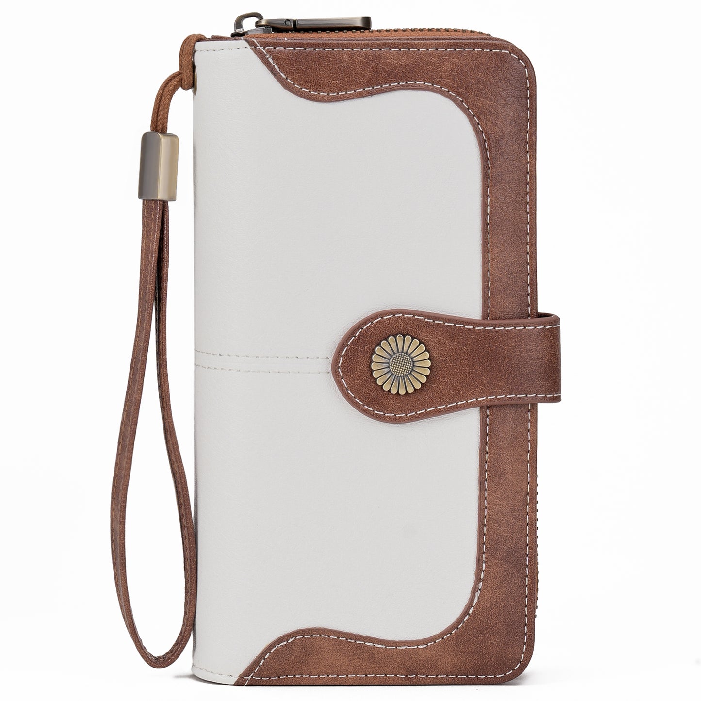 FALAN MULE Womens Wallet RFID Blocking Large Capacity Bifold Leather Credit Card Holder with Zipper Pocket Purse