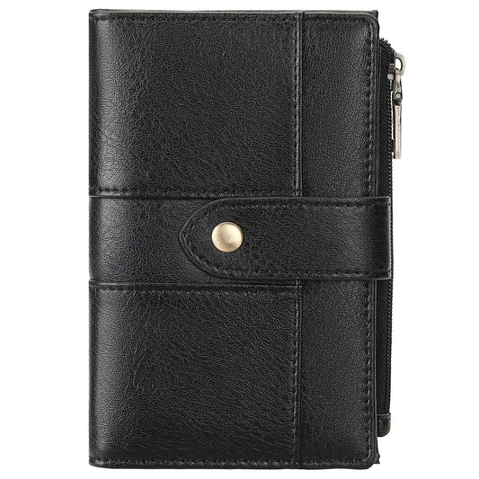 FALAN MULE Small Wallet for Women RIFD Leather Bifold Credit Card Holder with 3 ID Window