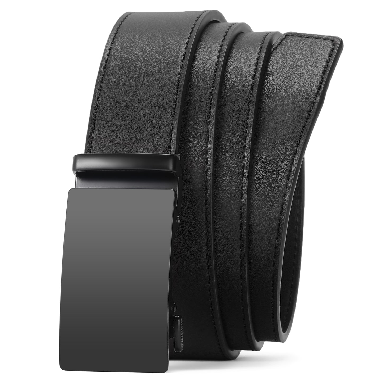 FALAN MULE Mens Belt Leather Ratchet Belt For Men Casual with Adjustable Buckle, Trim to Fit，Elegant Gift Box