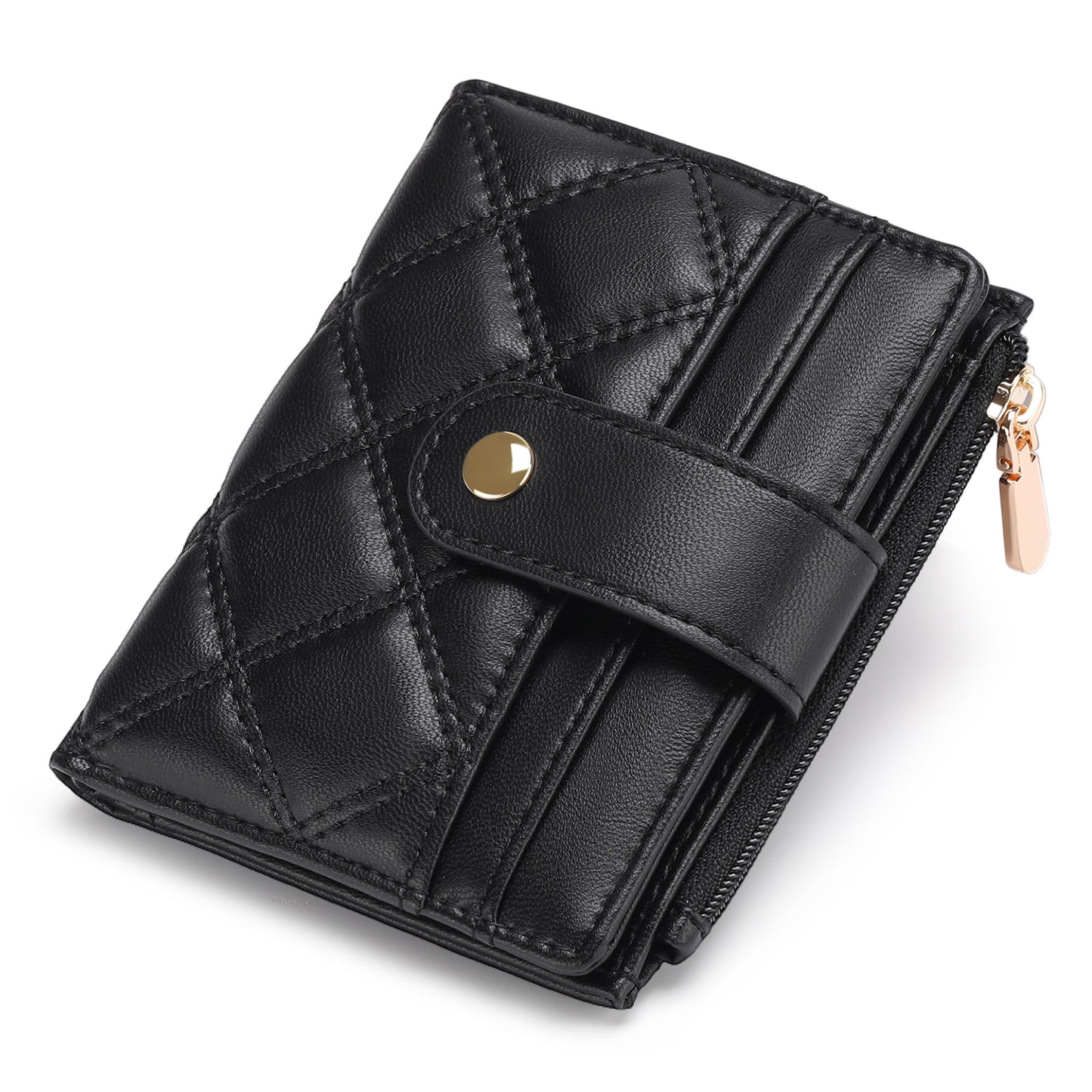 FALAN MULE Wallet for Woman Small Bifold RFID Blocking Leather Card Holder Wallet With Zipper Coin Pocket