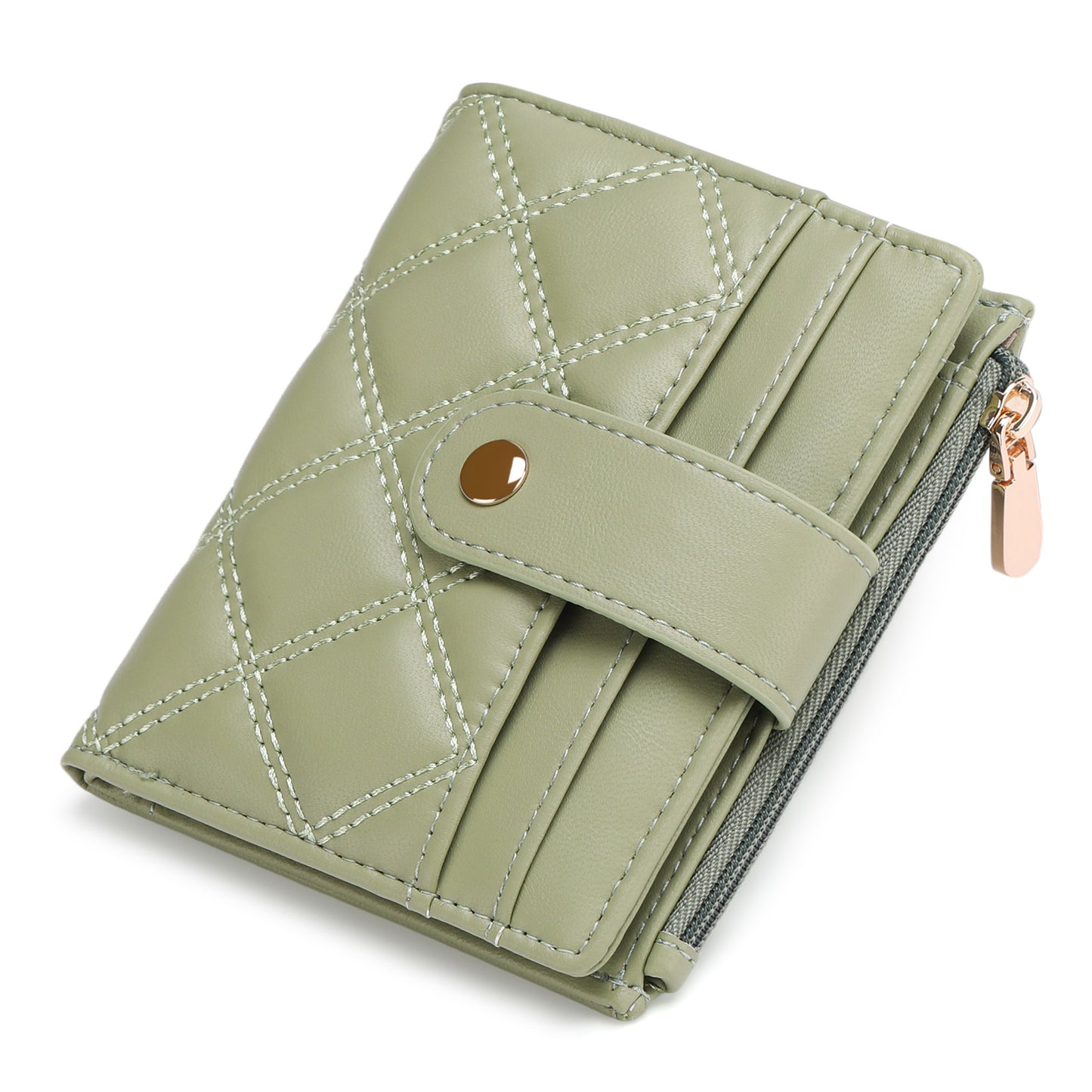 FALAN MULE Wallet for Woman Small Bifold RFID Blocking Leather Card Holder Wallet With Zipper Coin Pocket