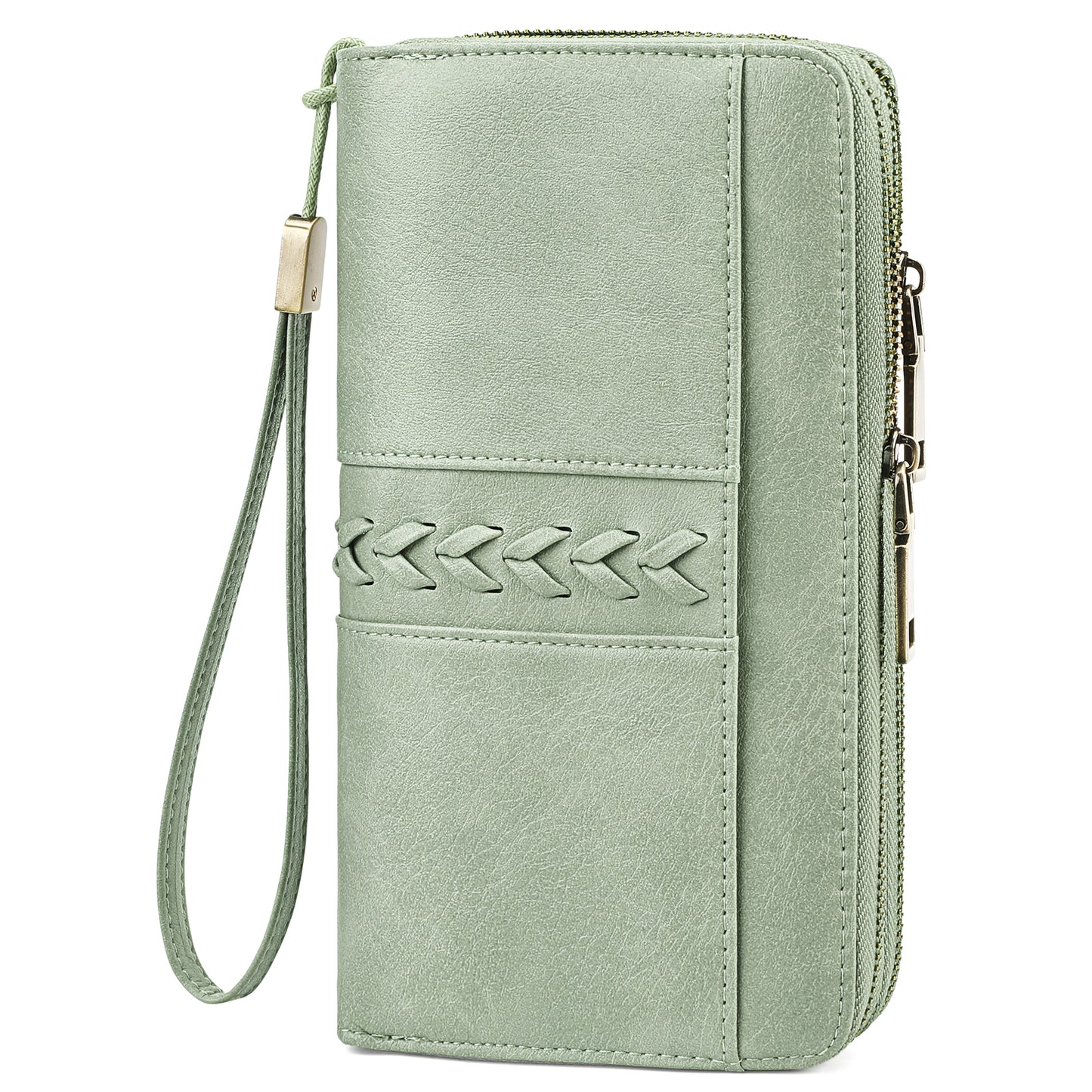 FALAN MULE Wallet for Women RFID Blocking Leather Large Capacity Zip Around Ladies Card Holdr Phone Purse Wristlet