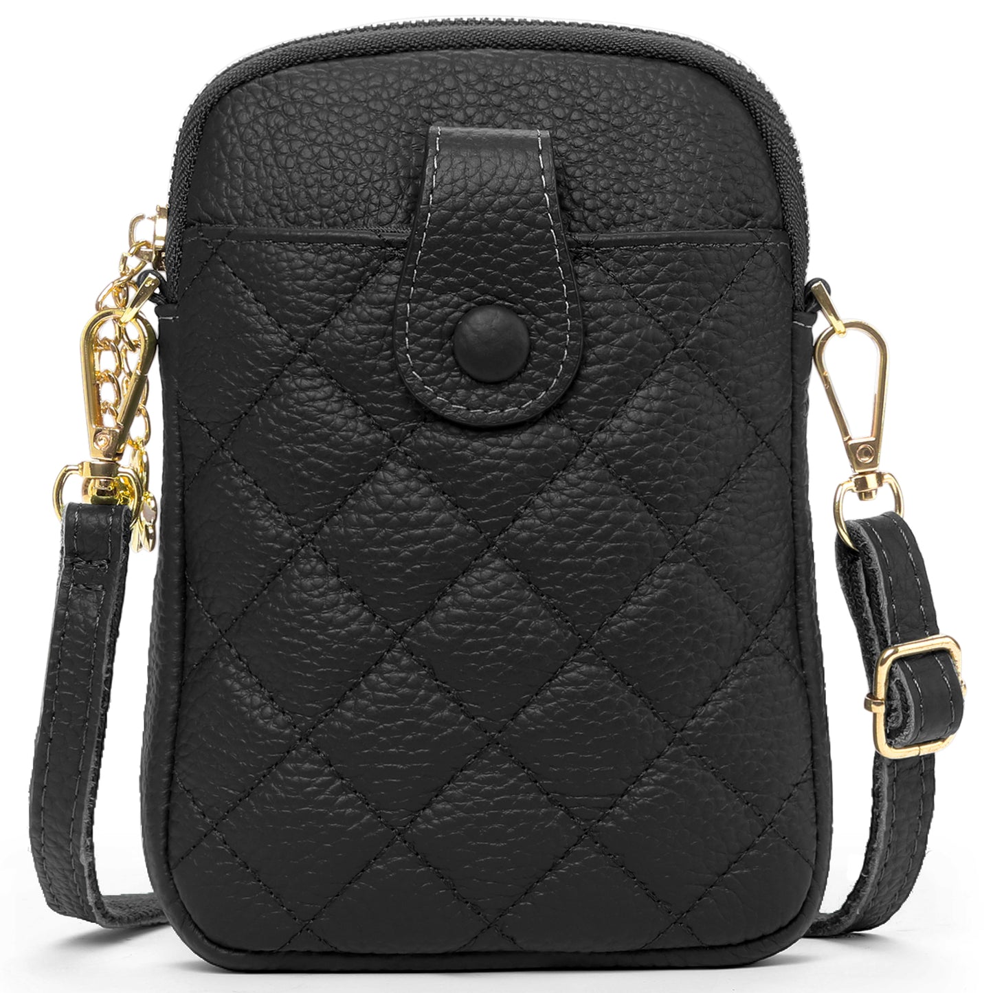 FALAN MULE Small Crossbody Bags for Women Trendy,Genuine Leather Cell Phone Bag Wallet Purses with Adjustable Strap