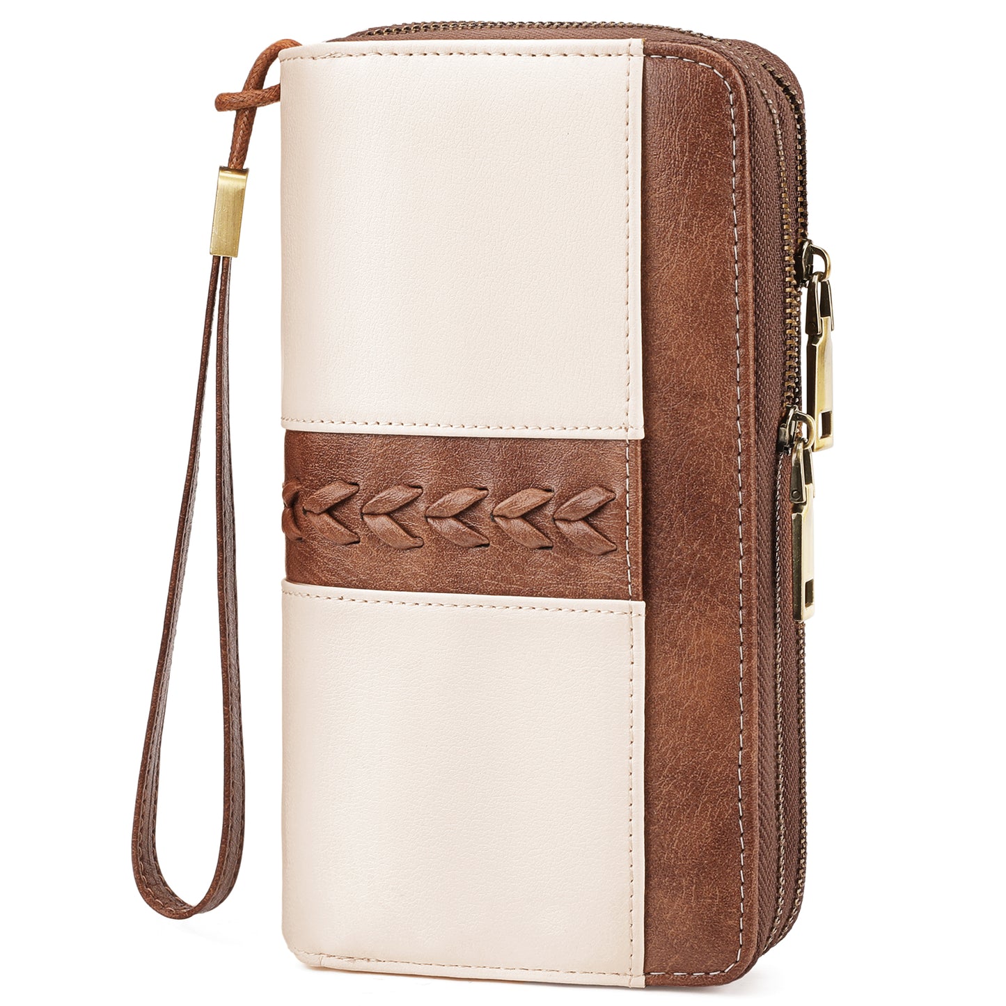 FALAN MULE Wallet for Women RFID Blocking Leather Large Capacity Zip Around Ladies Card Holdr Phone Purse Wristlet