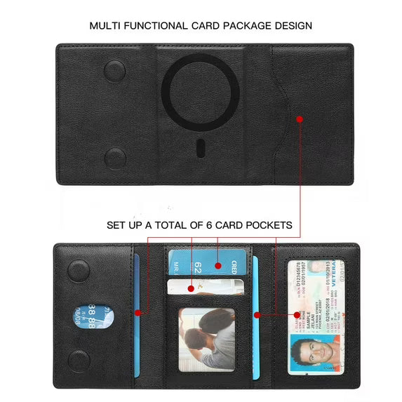 FALAN MULE Wallet for Men Magnetic Wallet Phone with MagSafe Leather RFID Minimalist Wallet Detachable Flip 6+ Card Holder