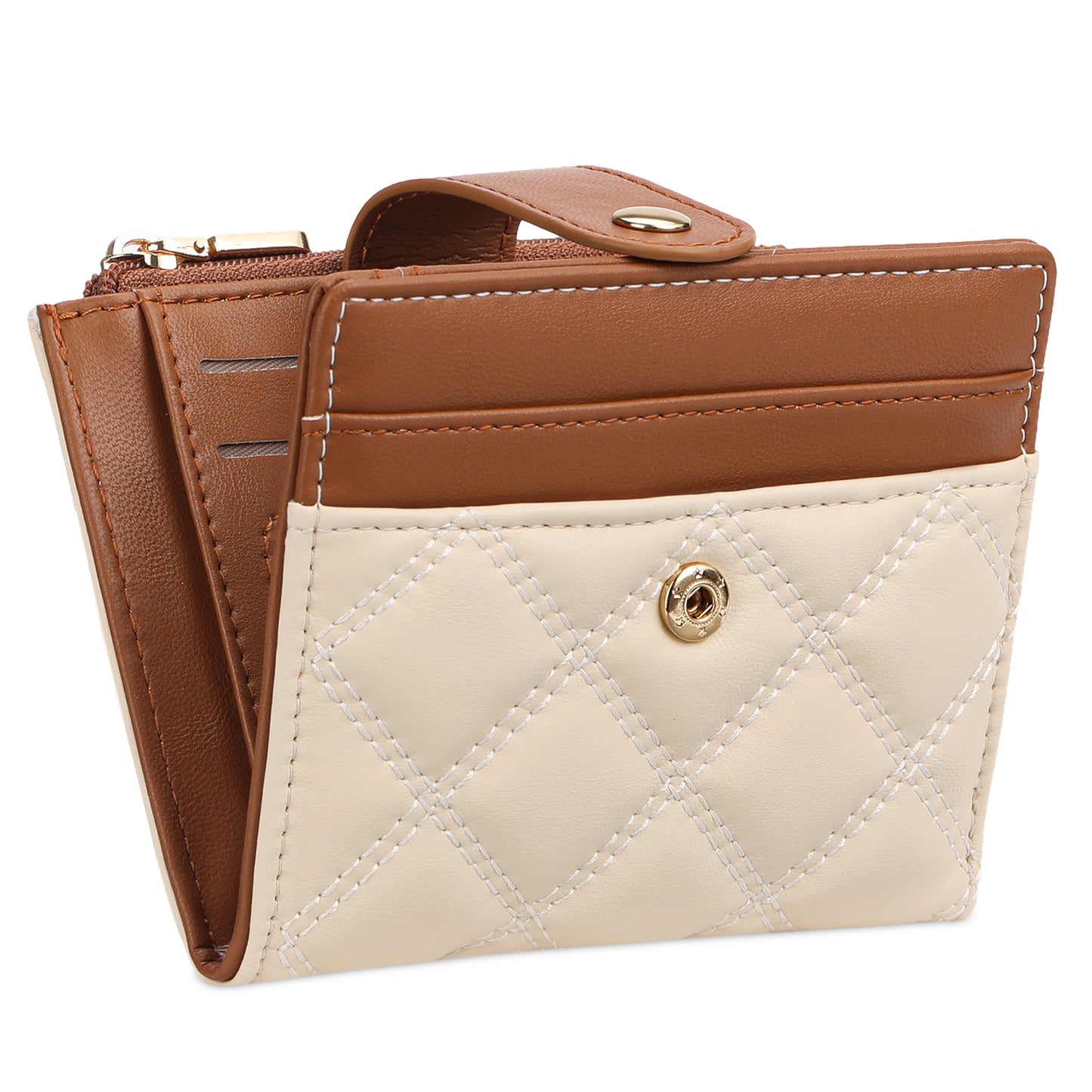 FALAN MULE Wallet for Woman Small Bifold RFID Blocking Leather Card Holder Wallet With Zipper Coin Pocket