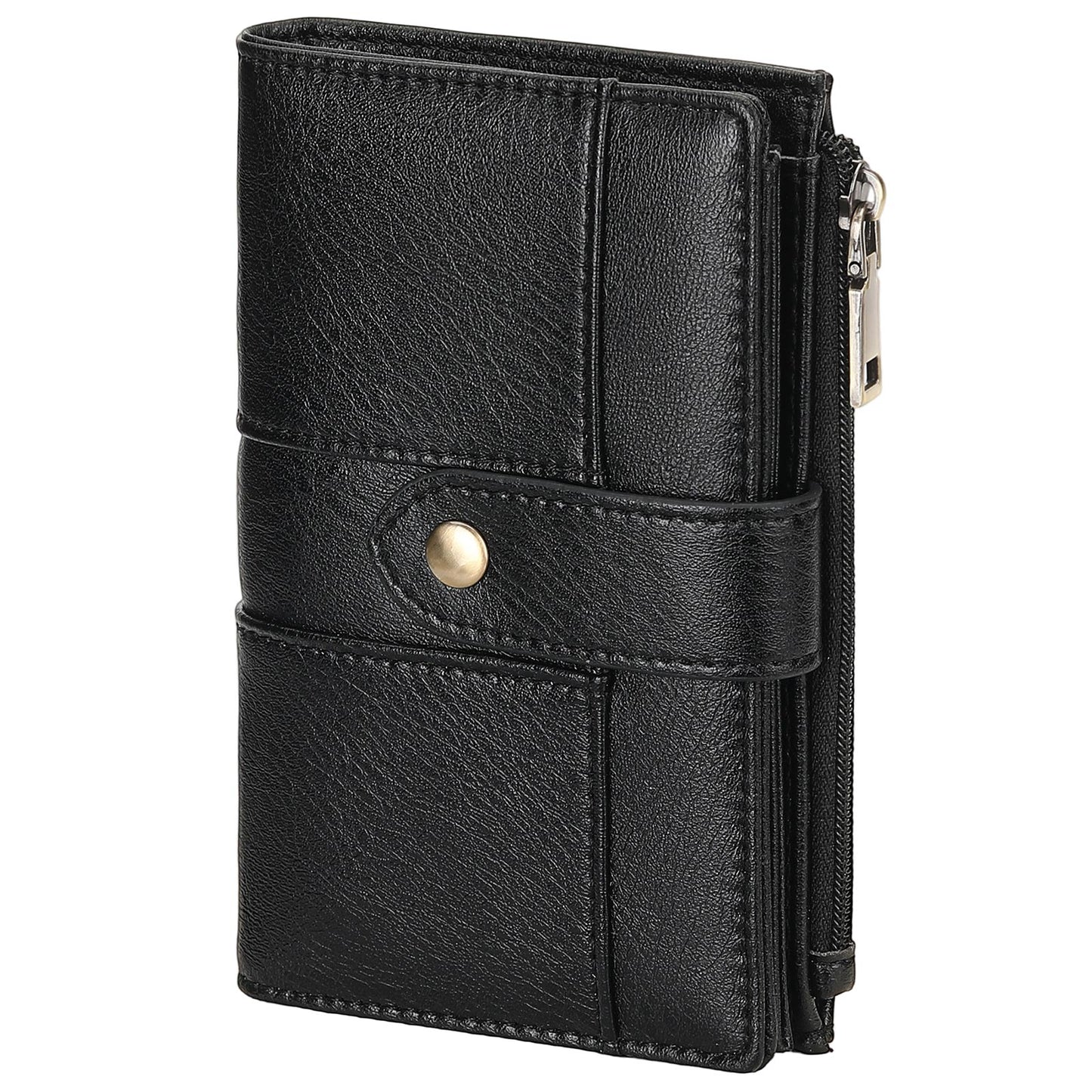 FALAN MULE Small Wallet for Women RIFD Leather Bifold Credit Card Holder with 3 ID Window