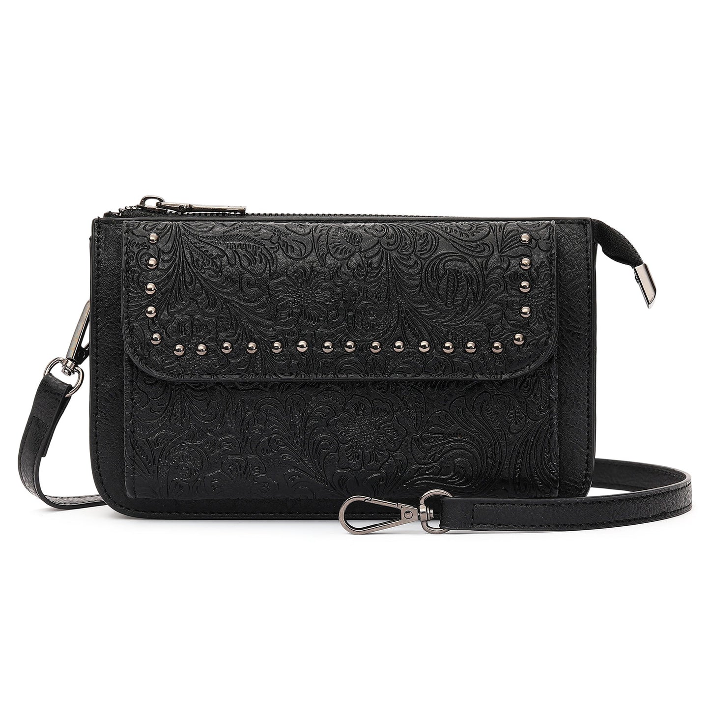 FALAN MULE Small Crossbody Bags for Women Vegan Leather Cell Phone Purse with Adjustable Strap