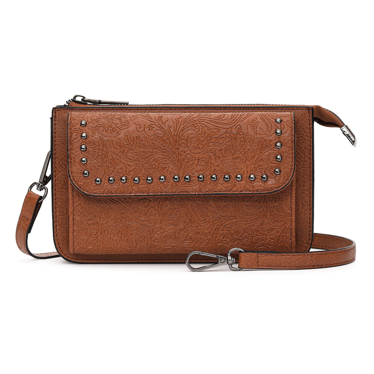 FALAN MULE Small Crossbody Bags for Women Vegan Leather Cell Phone Purse with Adjustable Strap