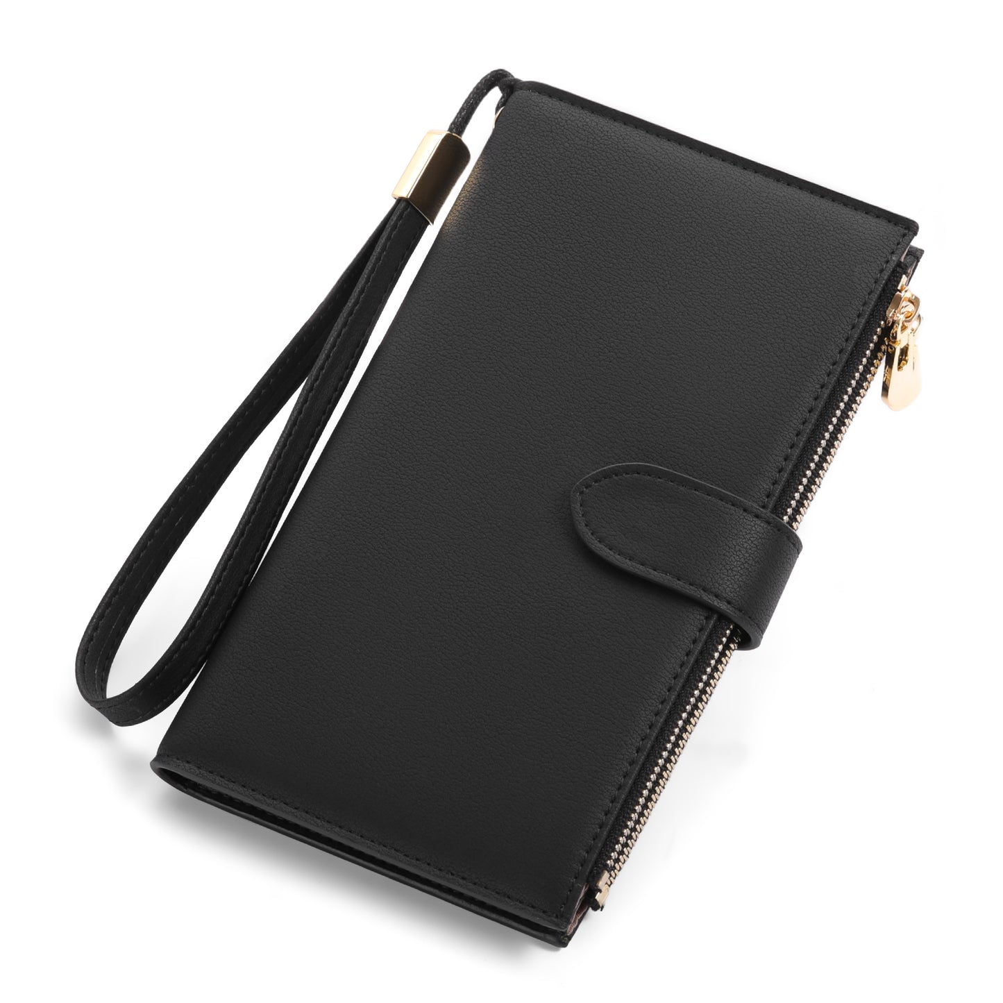 FALAN MULE Wallet Women Multi Card Slim Leather RFID Blocking Credit Card Holder Wallet Purse with Zipper Pocket