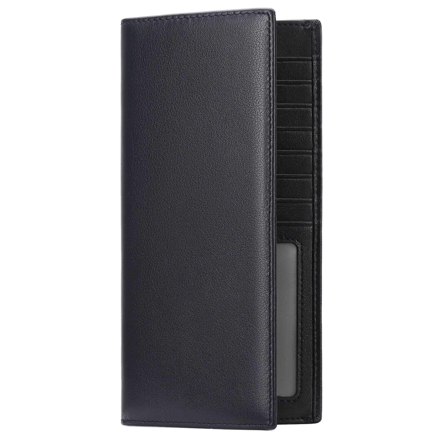 FALAN MULE Wallet for Men Genuine Leather RFID Blocking Slim Wallet with Long Bifold Credit Card Holder for Men