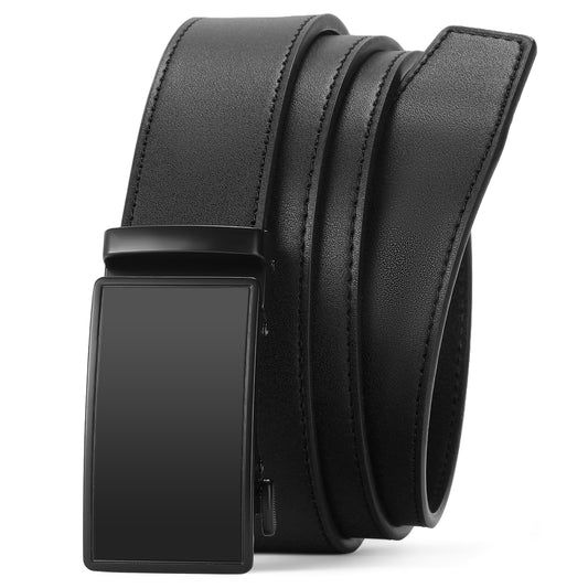 FALAN MULE Mens Belt Leather Ratchet Belt For Men Casual with Adjustable Buckle, Trim to Fit，Elegant Gift Box