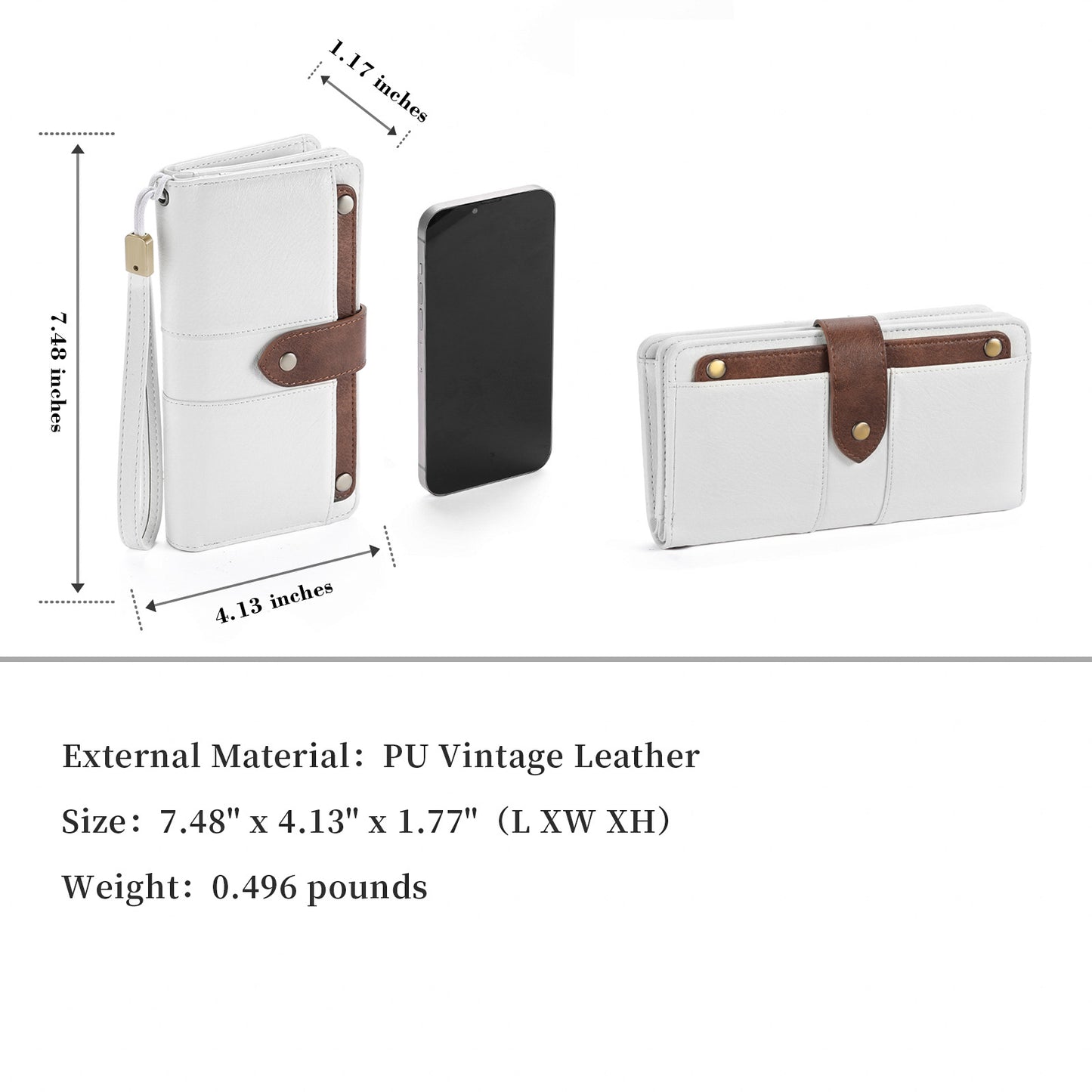 FALAN MULE Women Genuine Leather Wallet Large Capacity Bifold RFID Blocking Card Holder with Zipper Coin Pocket