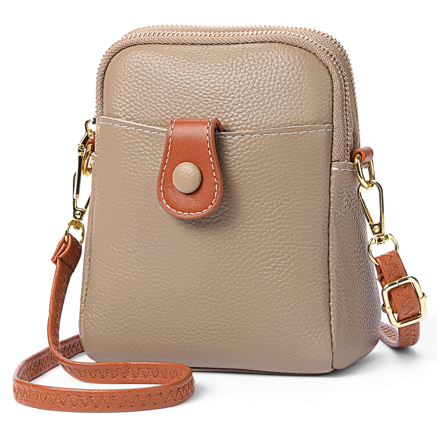 FALAN MULE Cell Phone Purses Small Genuine Leather with Adjustable Strap Crossbody Bags for Women