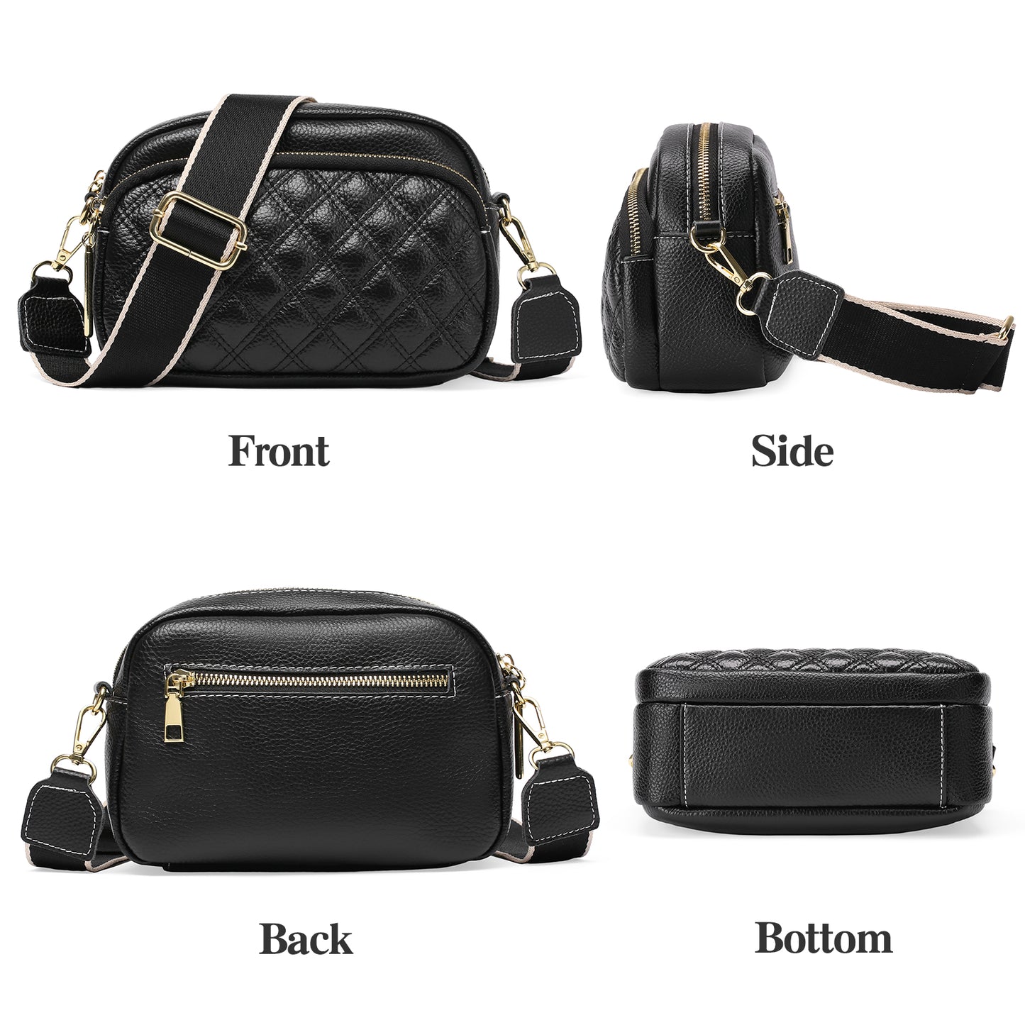 FALAN MULE Small Crossbody Bag for Women Trendy Design Genuine Leather Shoulder Handbags with Adjustable Strap