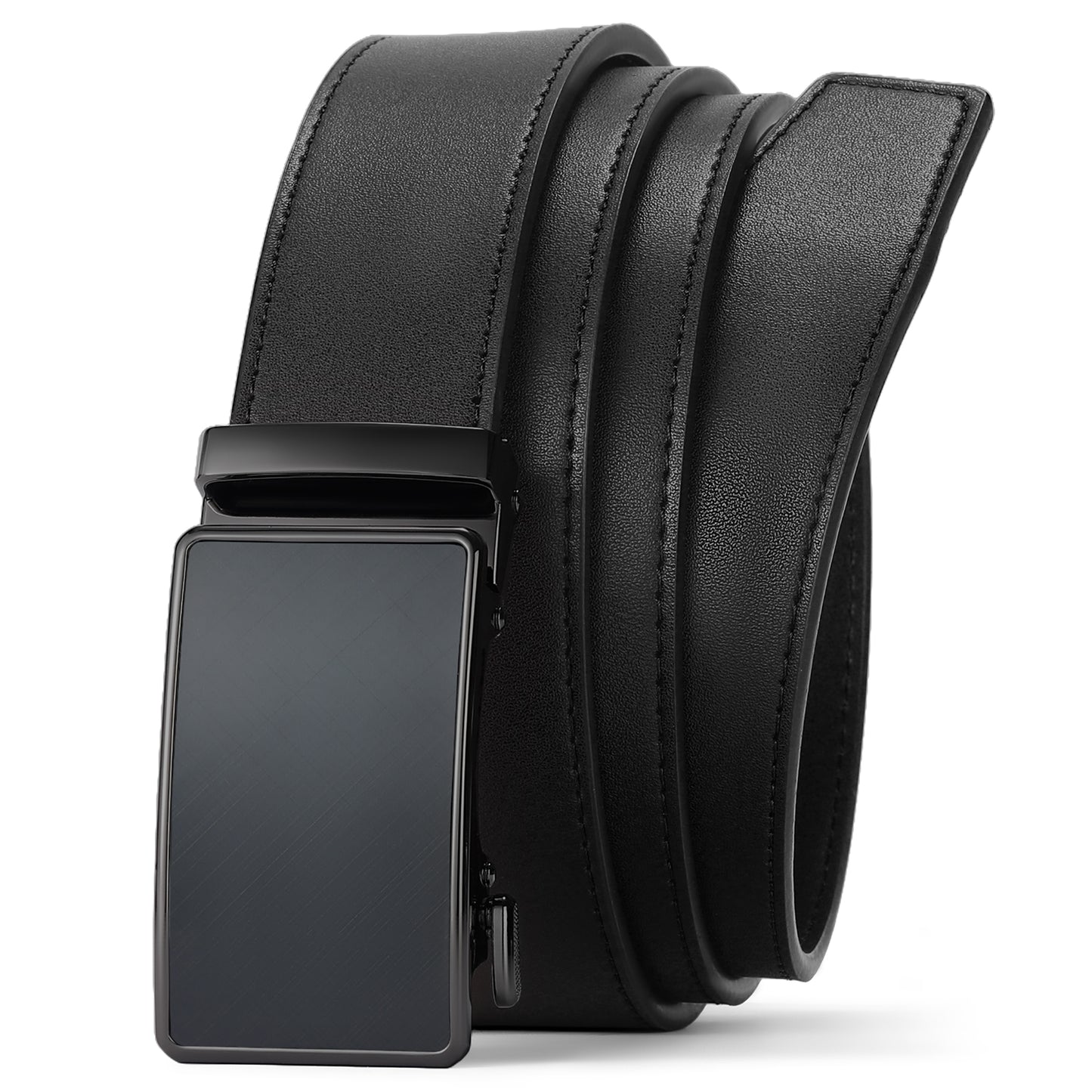 FALAN MULE Mens Belt Leather Ratchet Belt For Men Casual with Adjustable Buckle, Trim to Fit，Elegant Gift Box