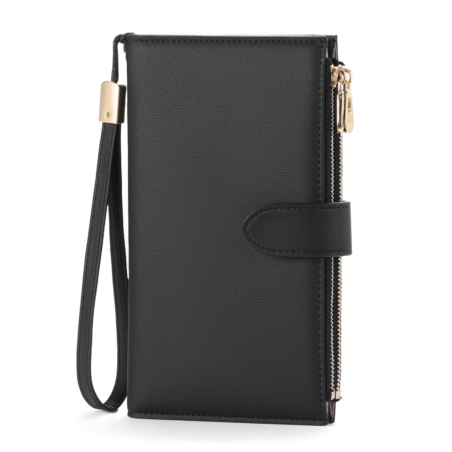 FALAN MULE Wallet Women Multi Card Slim Leather RFID Blocking Credit Card Holder Wallet Purse with Zipper Pocket