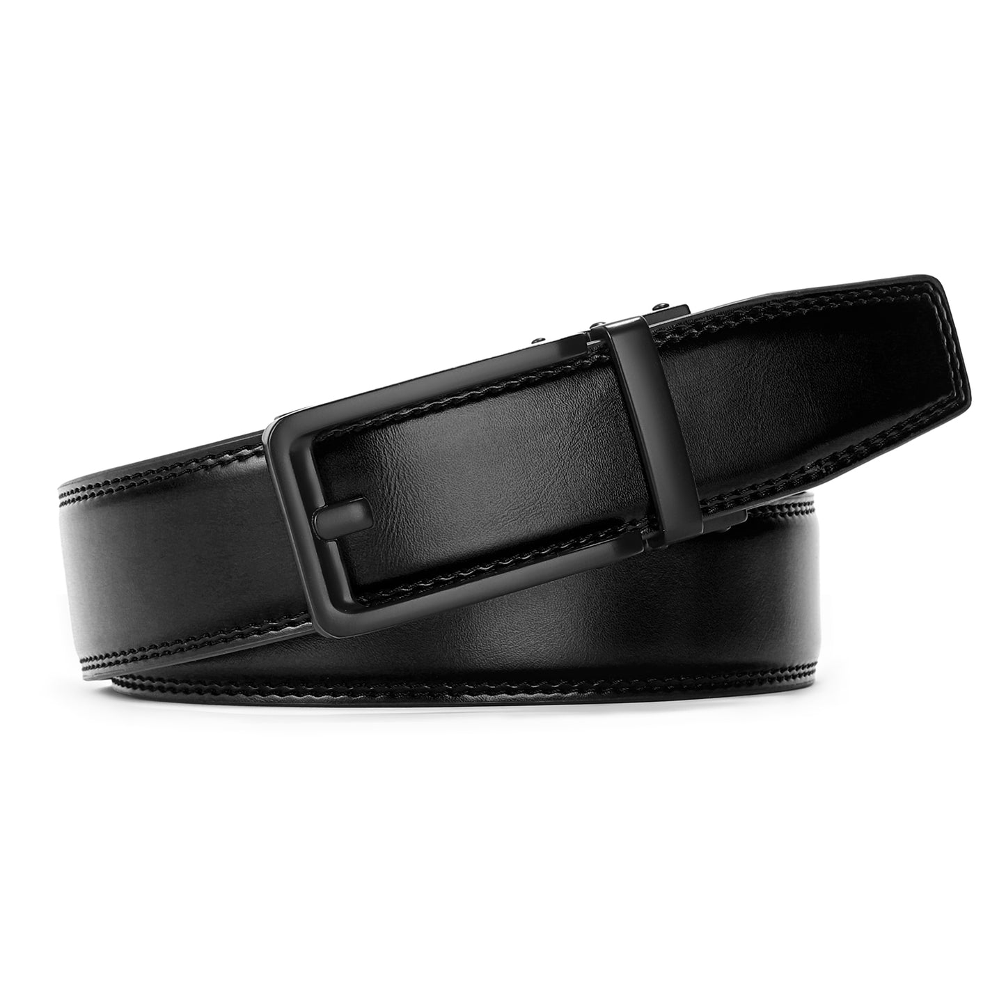 FALAN MULE Mens Belt Leather Ratchet Belt For Men Dress and Casual with Adjustable Buckle, Trim to Fit,Gift Box