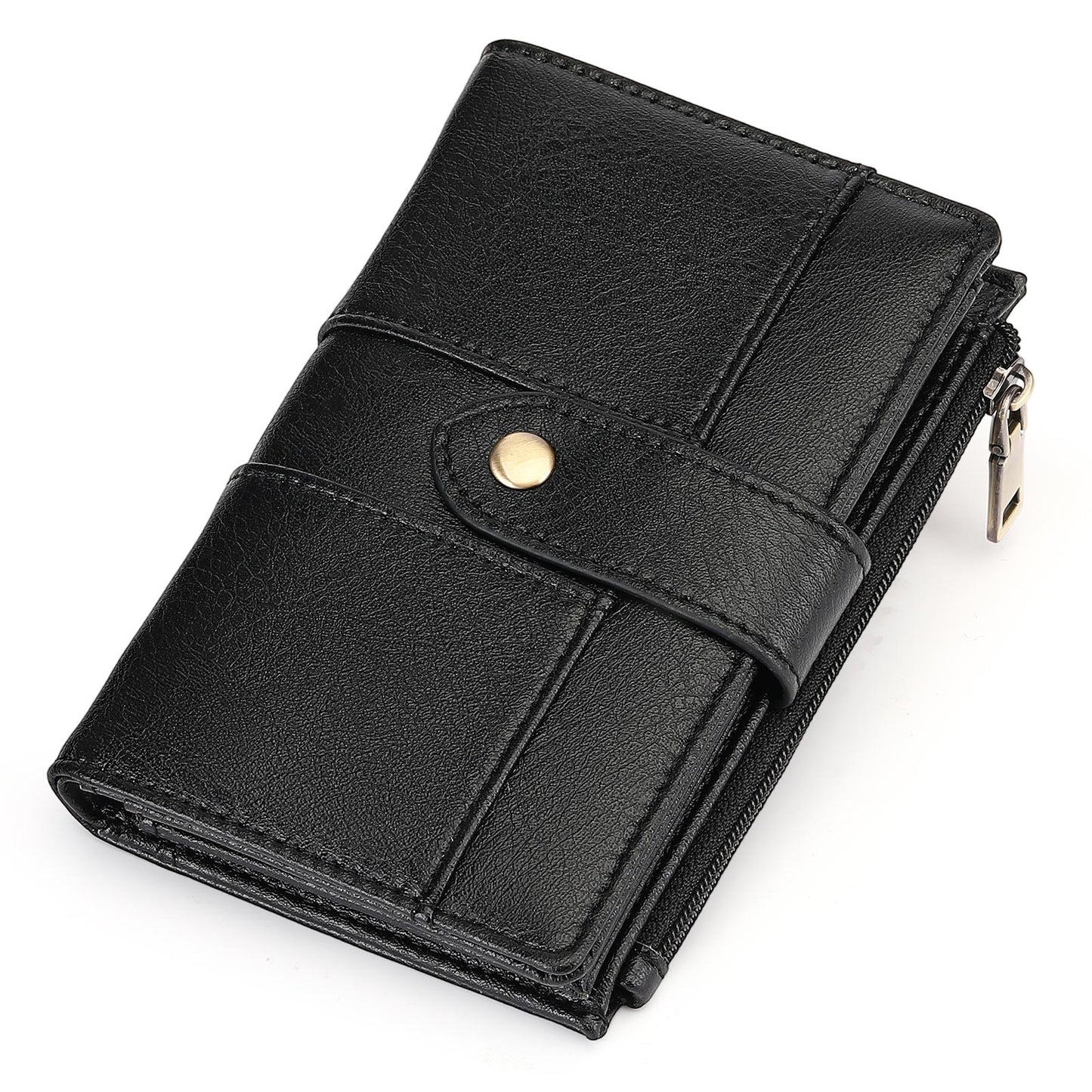 FALAN MULE Small Wallet for Women RIFD Leather Bifold Credit Card Holder with 3 ID Window