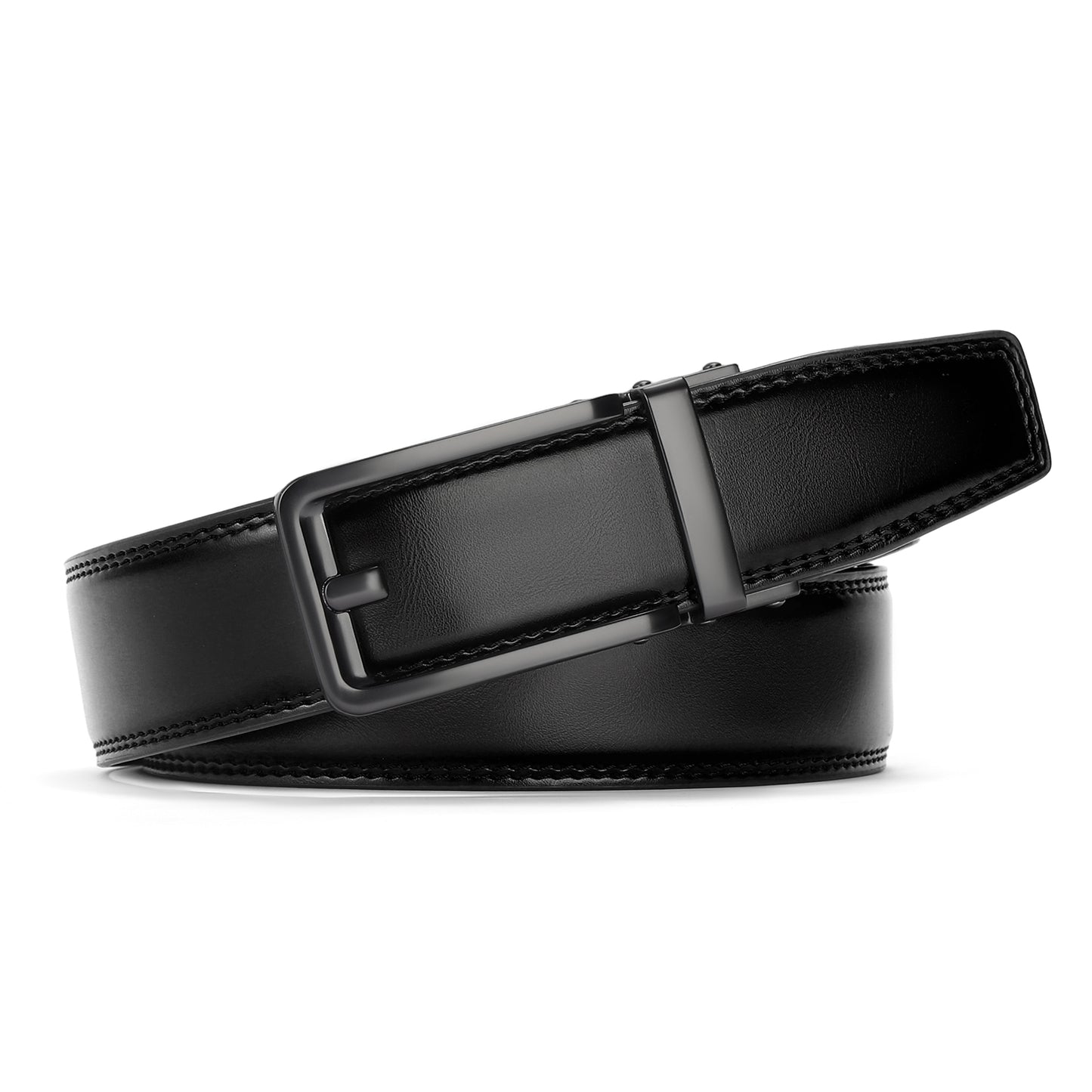 FALAN MULE Mens Belt Leather Ratchet Belt For Men Dress and Casual with Adjustable Buckle, Trim to Fit,Gift Box