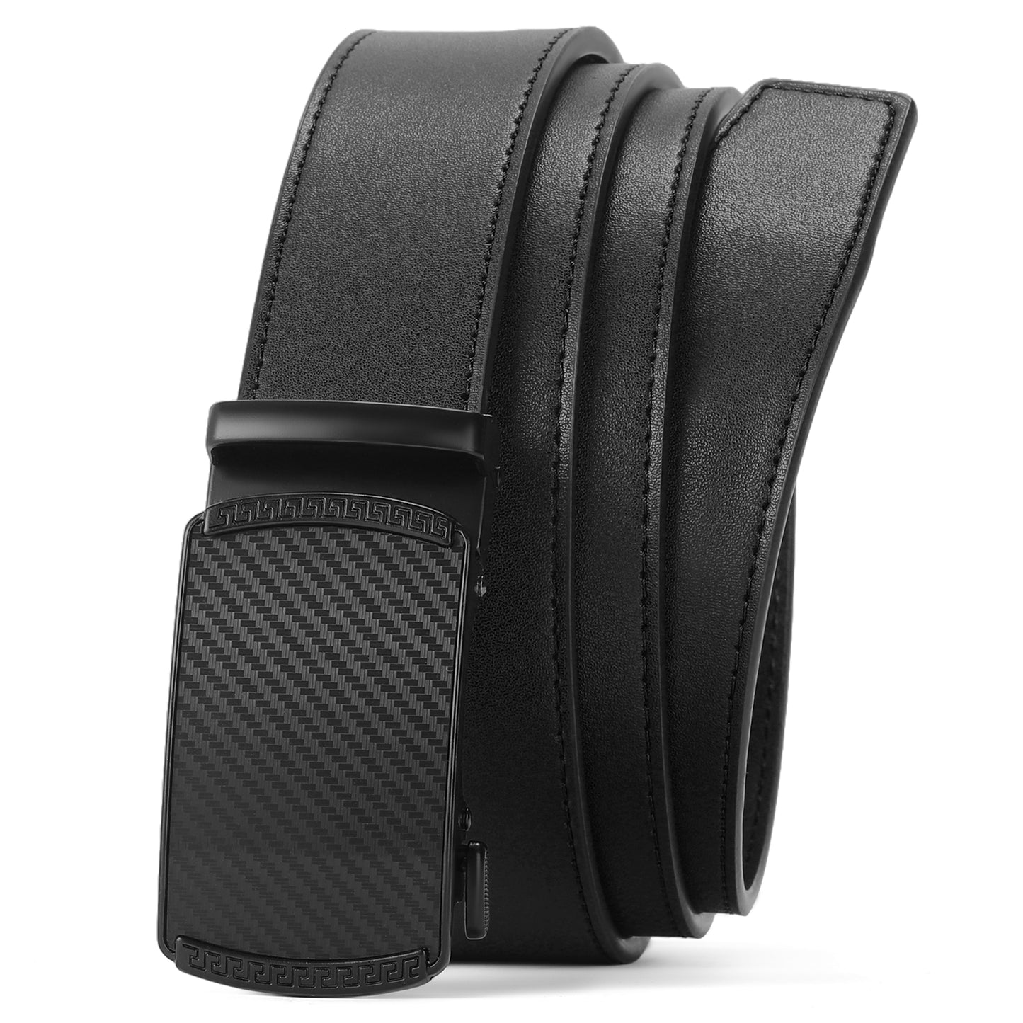 FALAN MULE Mens Belt Leather Ratchet Belt For Men Casual with Adjustable Buckle, Trim to Fit，Elegant Gift Box