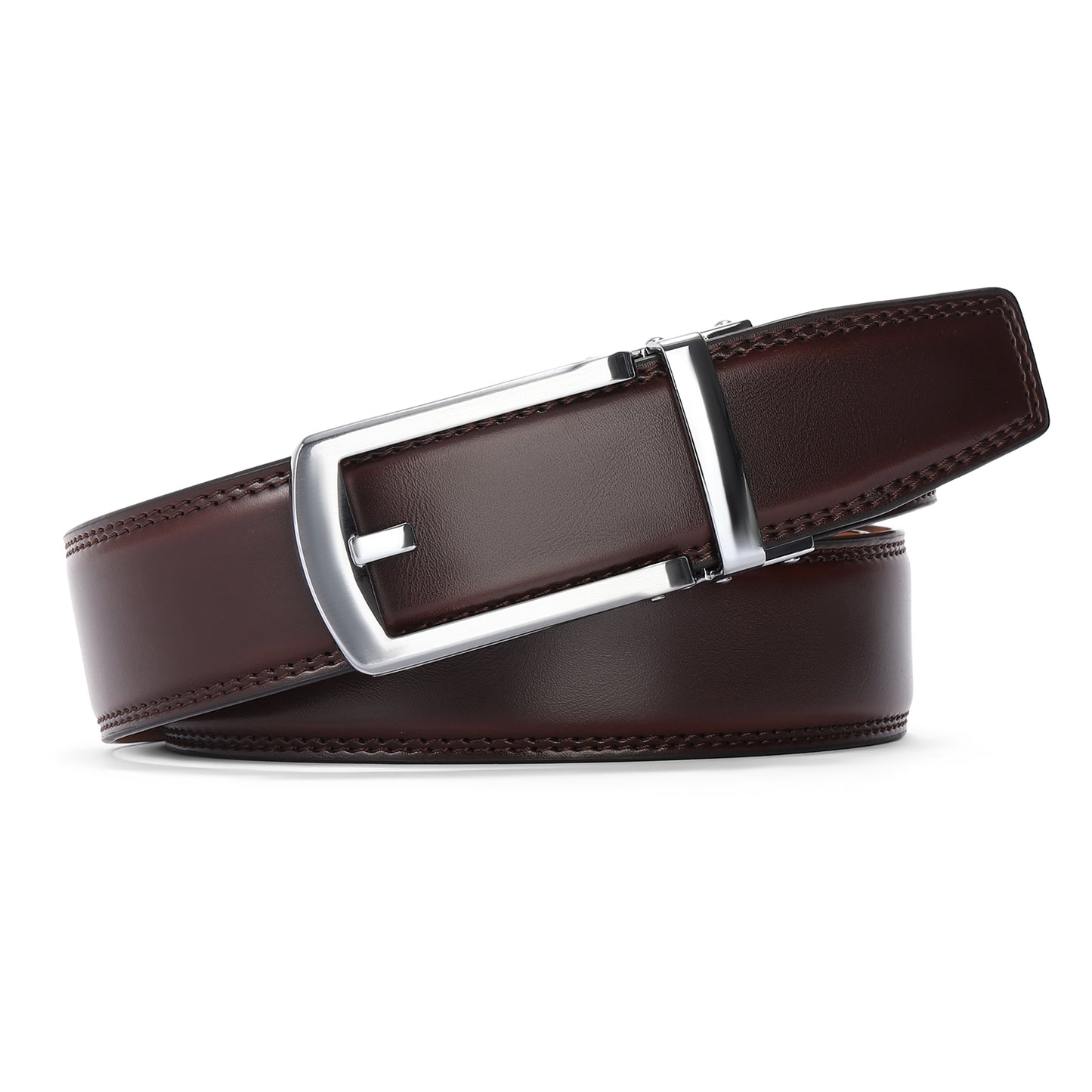FALAN MULE Mens Belt Leather Ratchet Belt For Men Dress and Casual with Adjustable Buckle, Trim to Fit,Gift Box