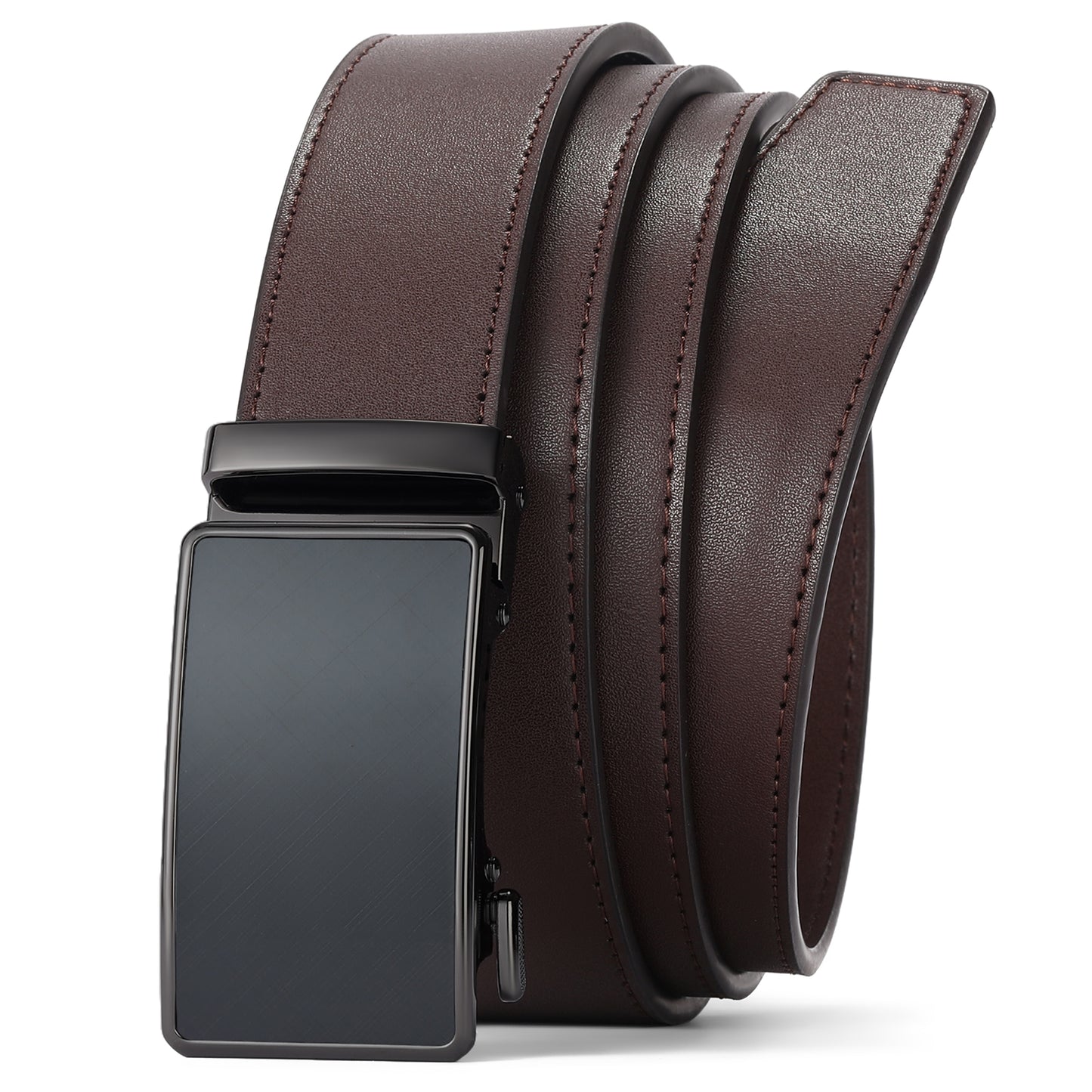 FALAN MULE Mens Belt Leather Ratchet Belt For Men Casual with Adjustable Buckle, Trim to Fit，Elegant Gift Box