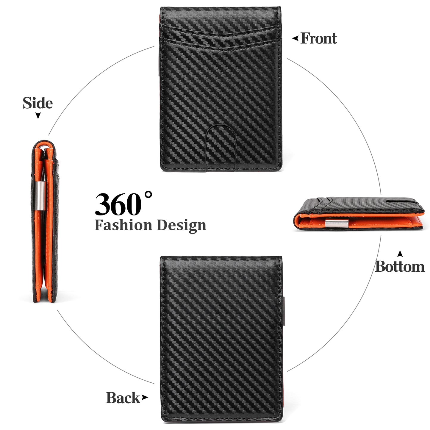 FALAN MULE Wallet for Men Bifold RFID Blocking Front Pockets Wallet Credit Card Holder Minimalist Leather Money Clip Mens Wallet with 12 card Slots