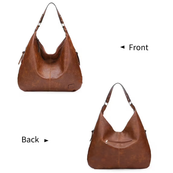 FALAN MULE Women’s Hobo Shoulder Bag Soft Leather Slouchy Handbag Large Capacity Everyday Purse