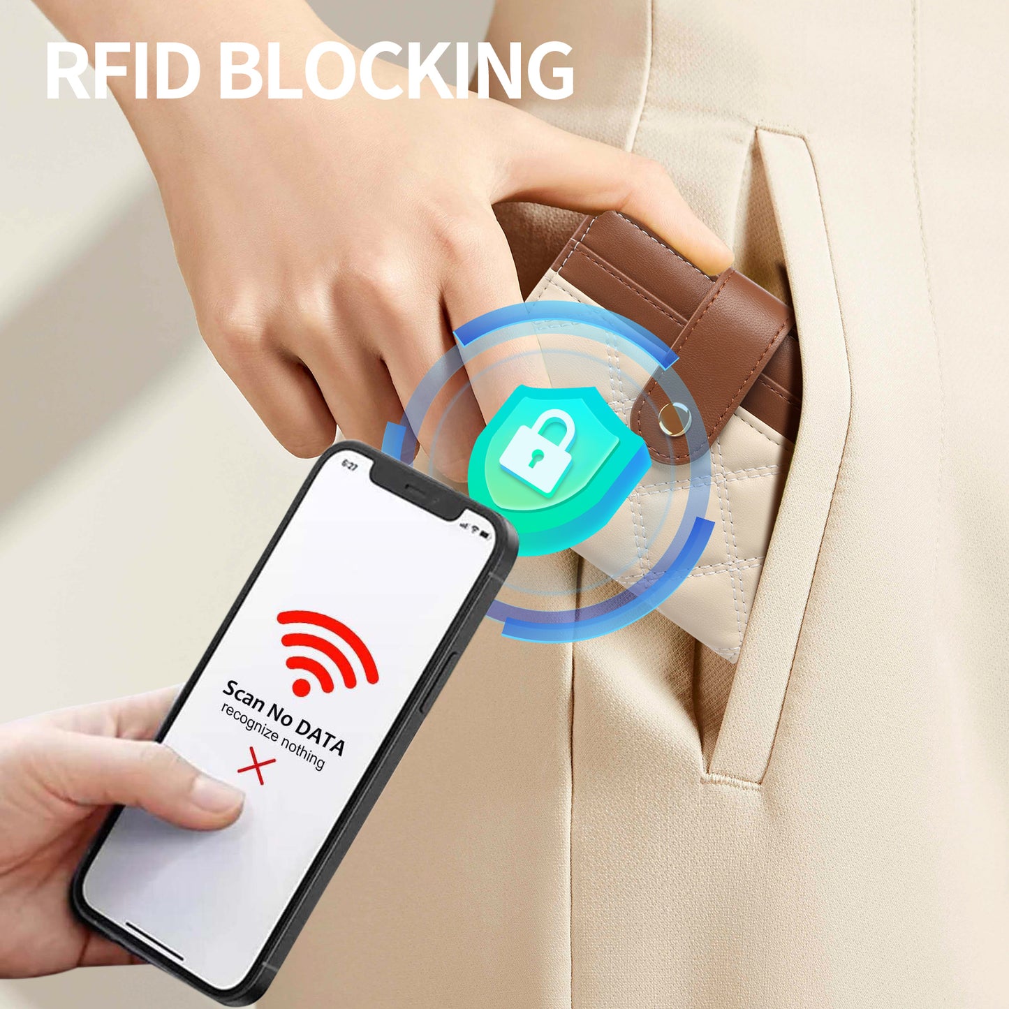 FALAN MULE Wallet for Woman Small Bifold RFID Blocking Leather Card Holder Wallet With Zipper Coin Pocket