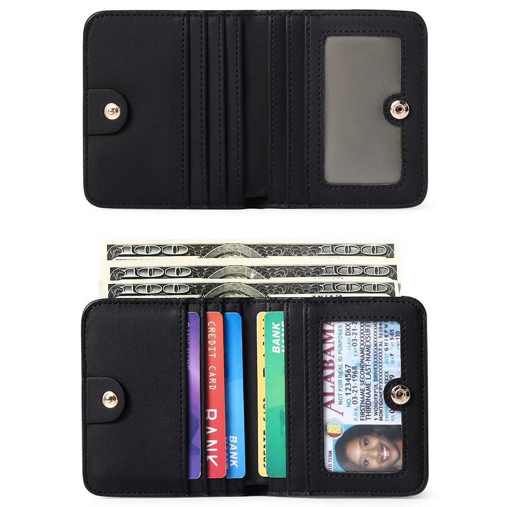 FALAN MULE Women Small Wallet Ladies Leather Bifold card holder RFID Blocking Coin Purse