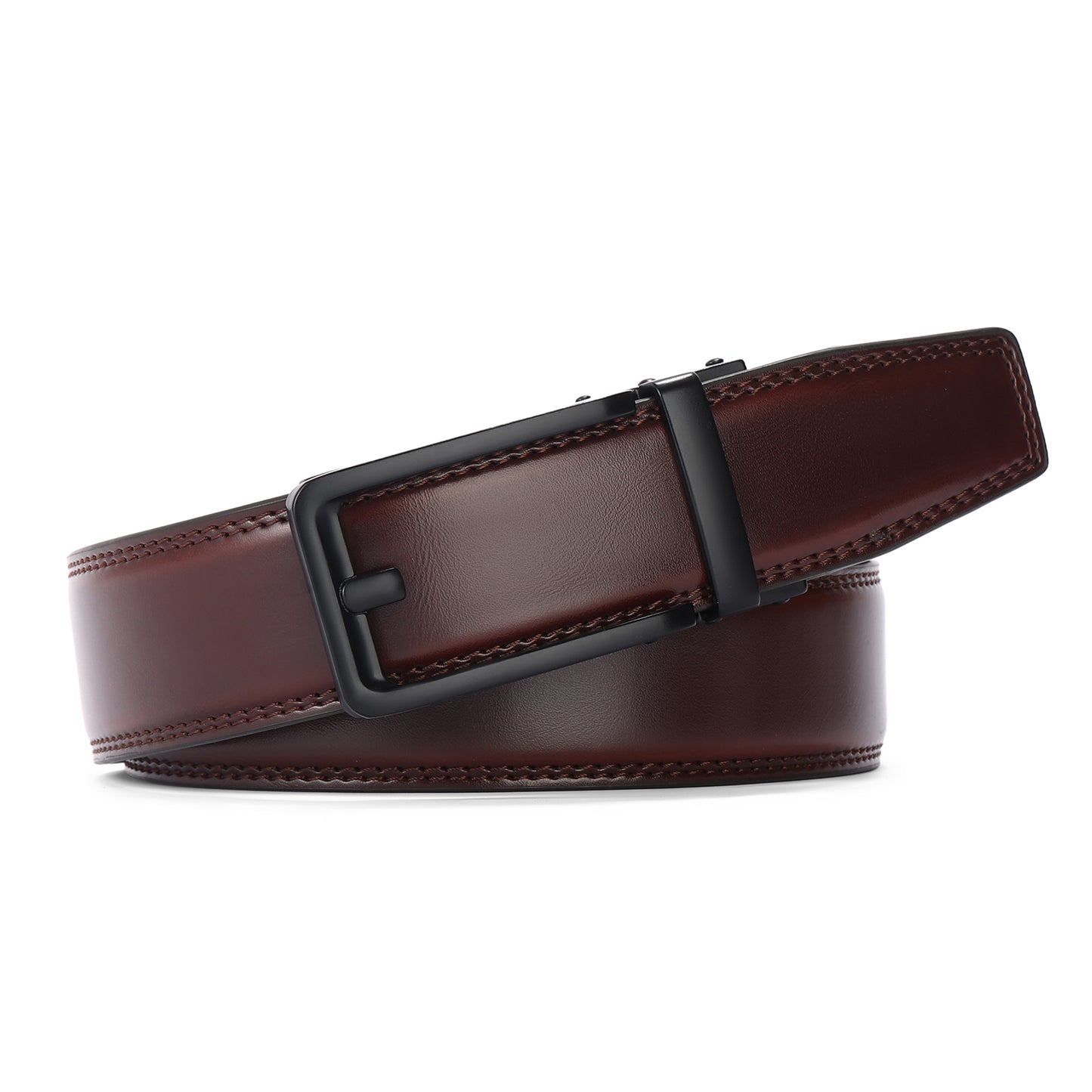 FALAN MULE Mens Belt Leather Ratchet Belt For Men Dress and Casual with Adjustable Buckle, Trim to Fit,Gift Box