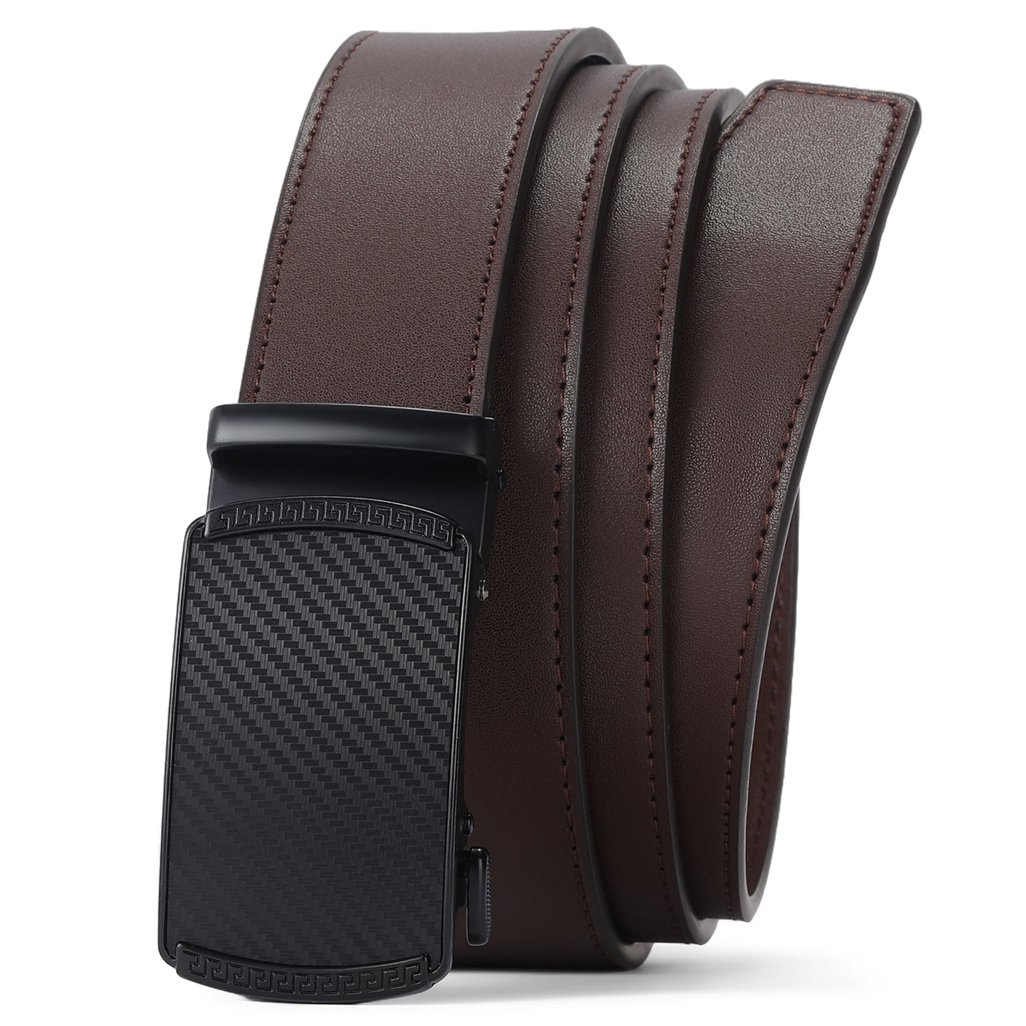 FALAN MULE Mens Belt Leather Ratchet Belt For Men Casual with Adjustable Buckle, Trim to Fit，Elegant Gift Box