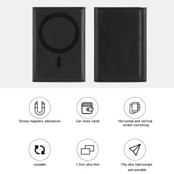 FALAN MULE Wallet for Men Magnetic Wallet Phone with MagSafe Leather RFID Minimalist Wallet Detachable Flip 6+ Card Holder