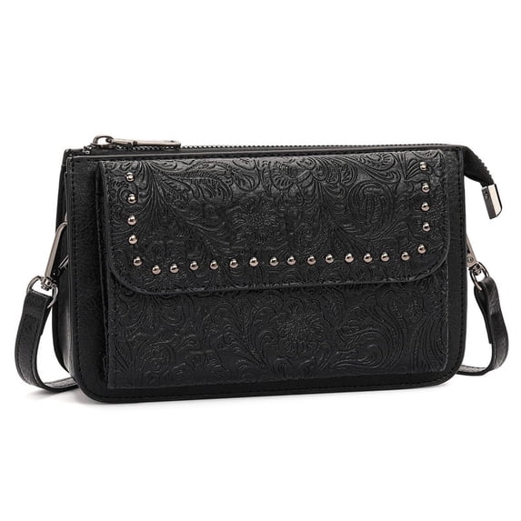 FALAN MULE Wallet for Women Phone Clutch RFID Blocking Vegan Leather Wristlet Purse Large Capacity Long Credit Card Holder with Grip Hand Strap