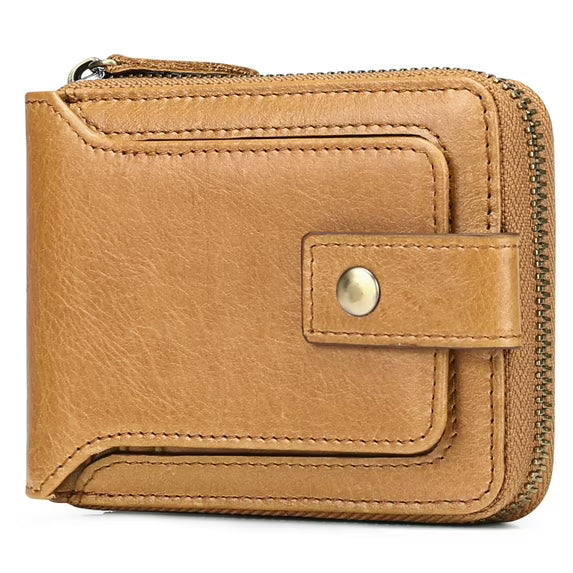 FALAN MULE Rfid Wallet for Men Genuine Leather Minimalist Wallet Bifold Coin Purse