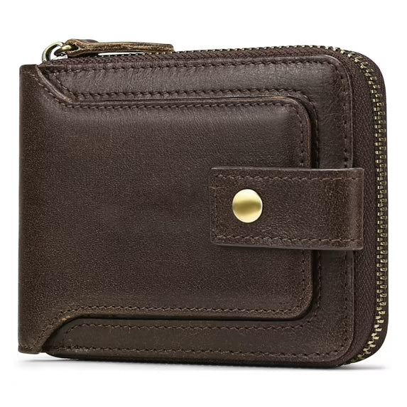 FALAN MULE Rfid Wallet for Men Genuine Leather Minimalist Wallet Bifold Coin Purse