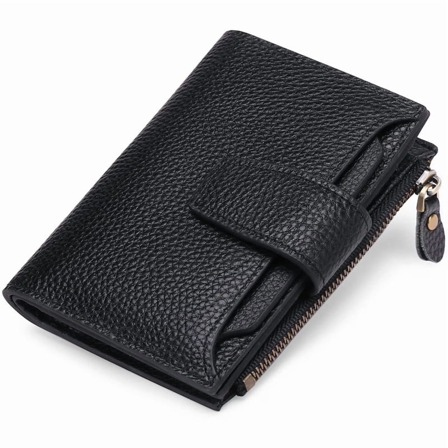 FALAN MULE Small Wallet for Women Genuine Leather Bifold Purse RFID Blocking Card Holder