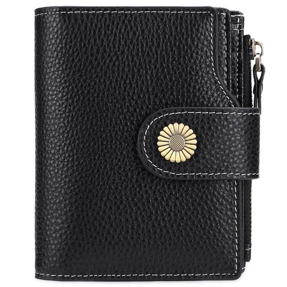 FALAN MULE Small Wallet for Women Genuine Leather Bifold card holder RFID Blocking Coin Purse